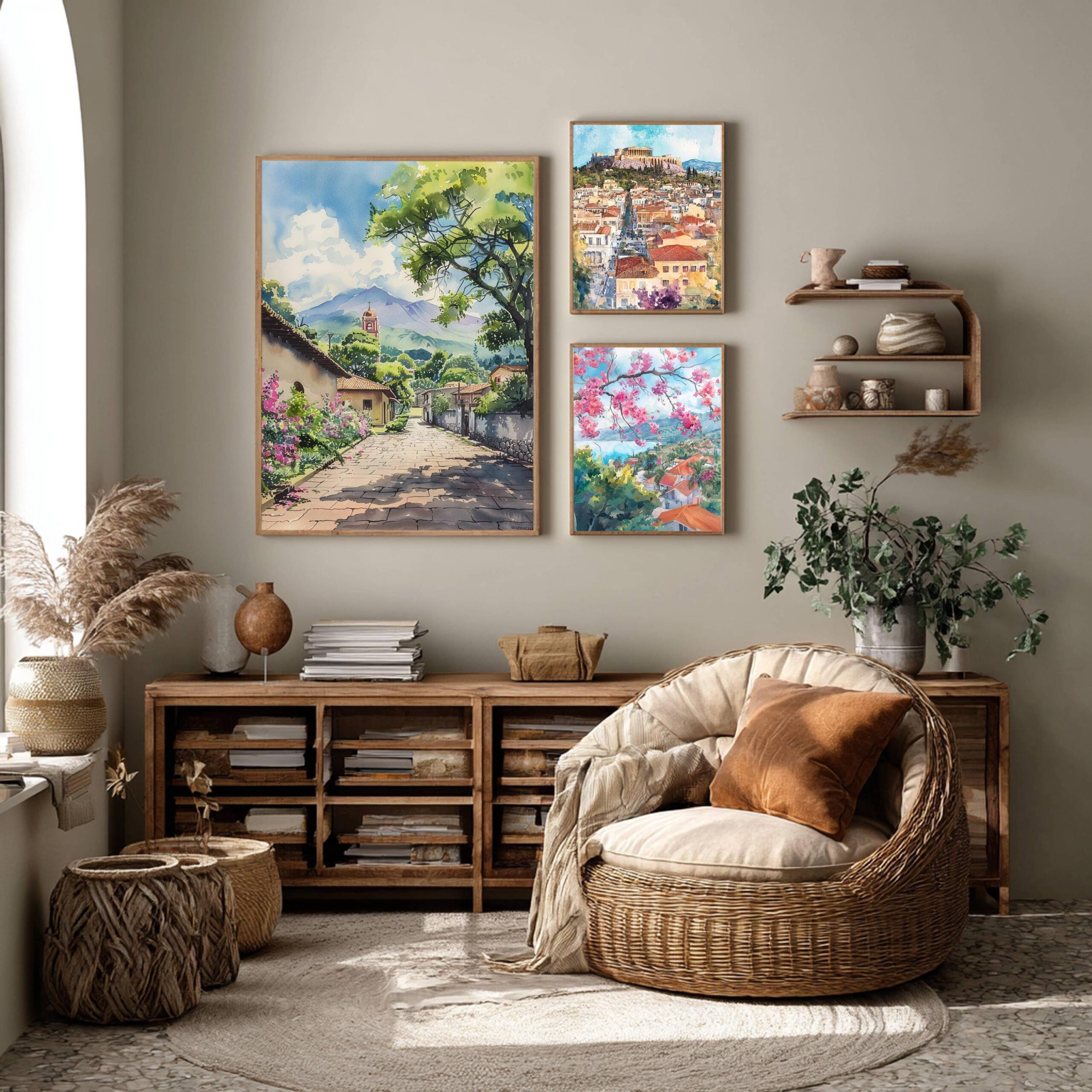 Nicaragua Central America Watercolor: Travel Poster - Image 2