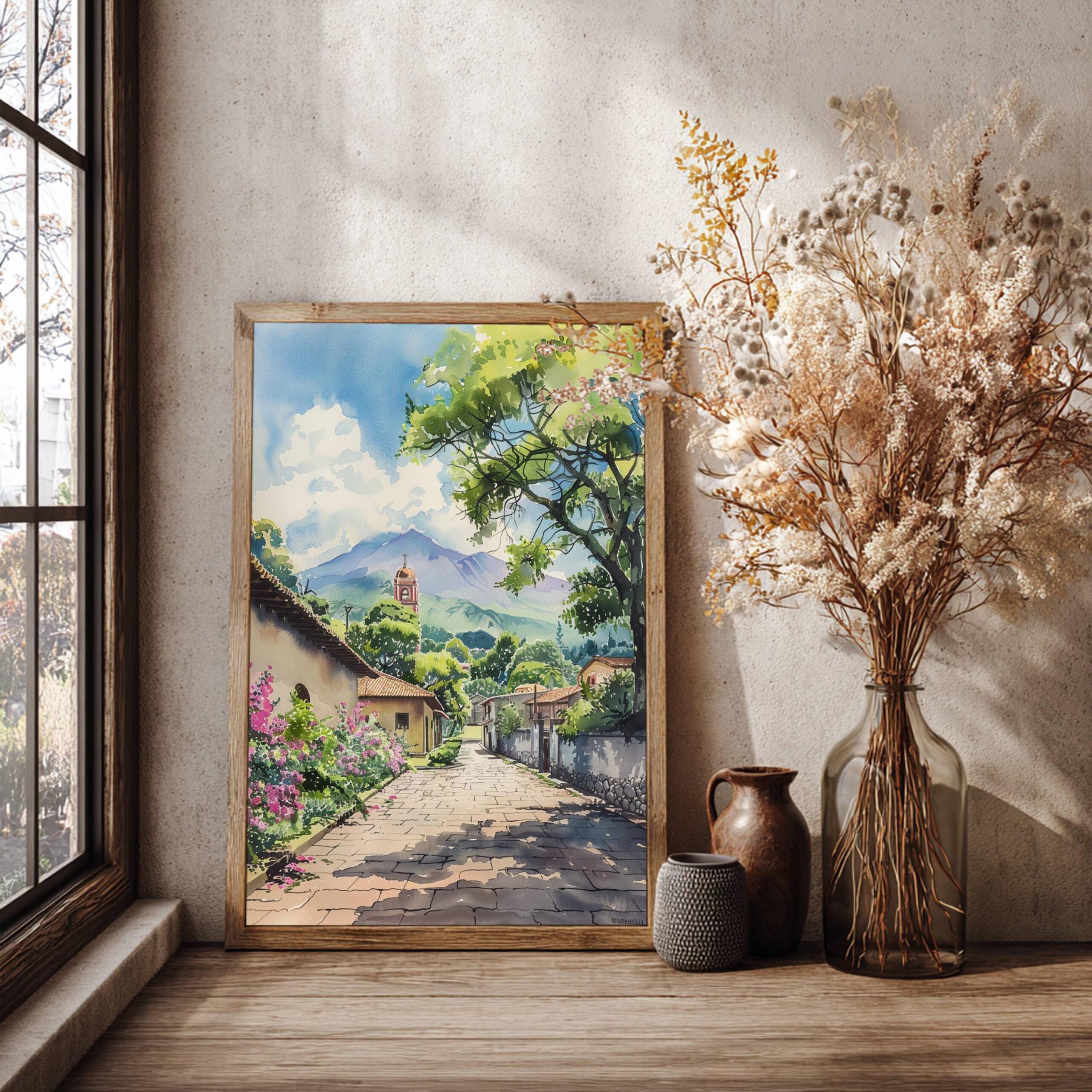 Nicaragua Central America Watercolor: Travel Poster - Image 3