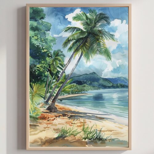 Venezuela South America Watercolor: Travel Art Poster
