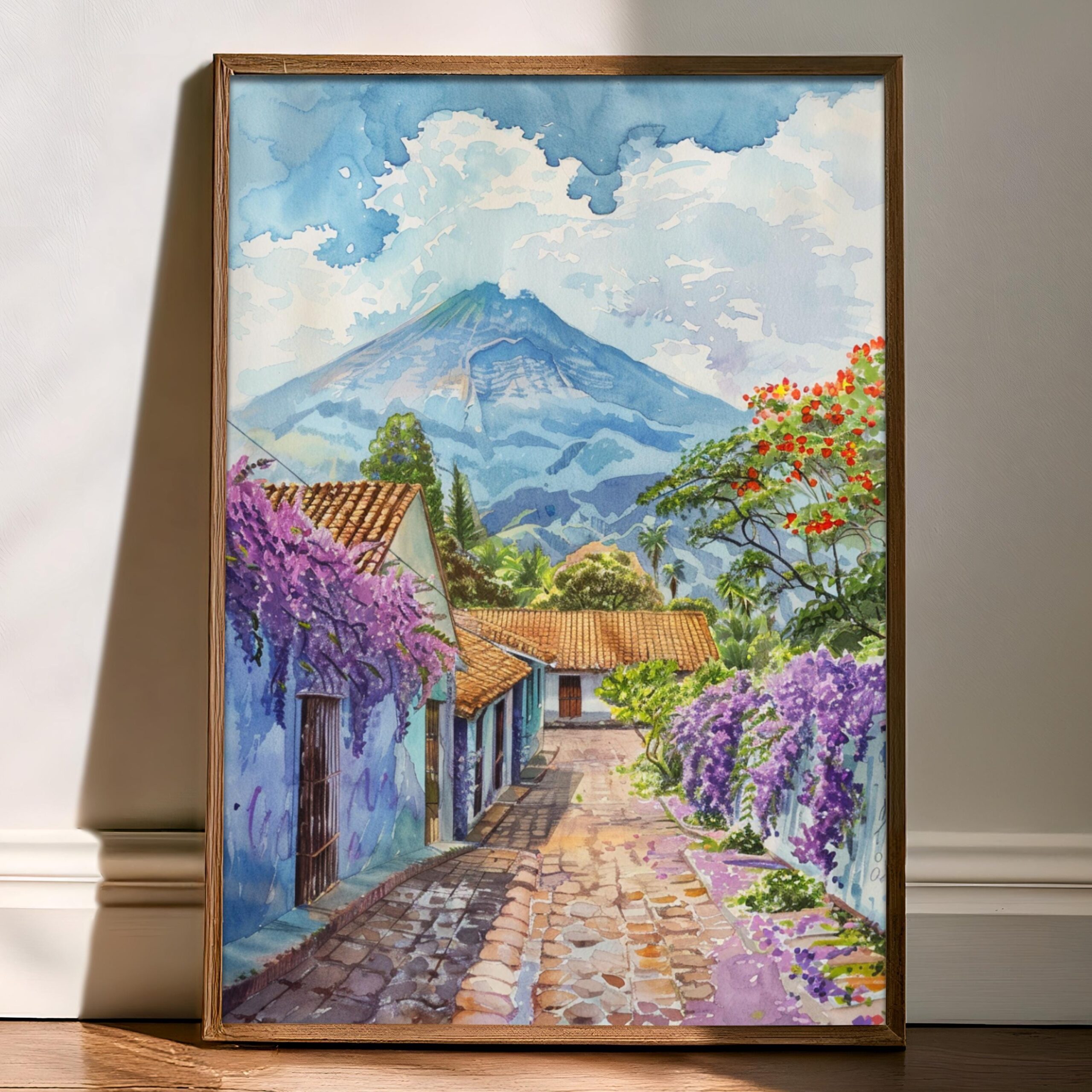 El Salvador Central America Watercolor Print: Travel Art Poster - Image 9