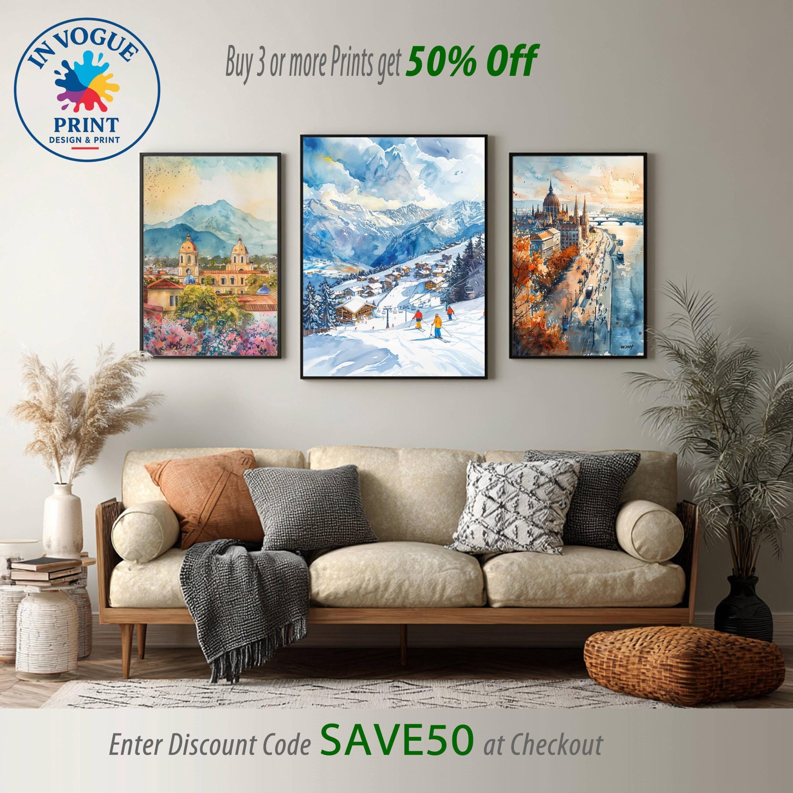 Veysonnaz Ski Resort Switzerland Watercolor: Vacation Travel Art Poster - Image 10