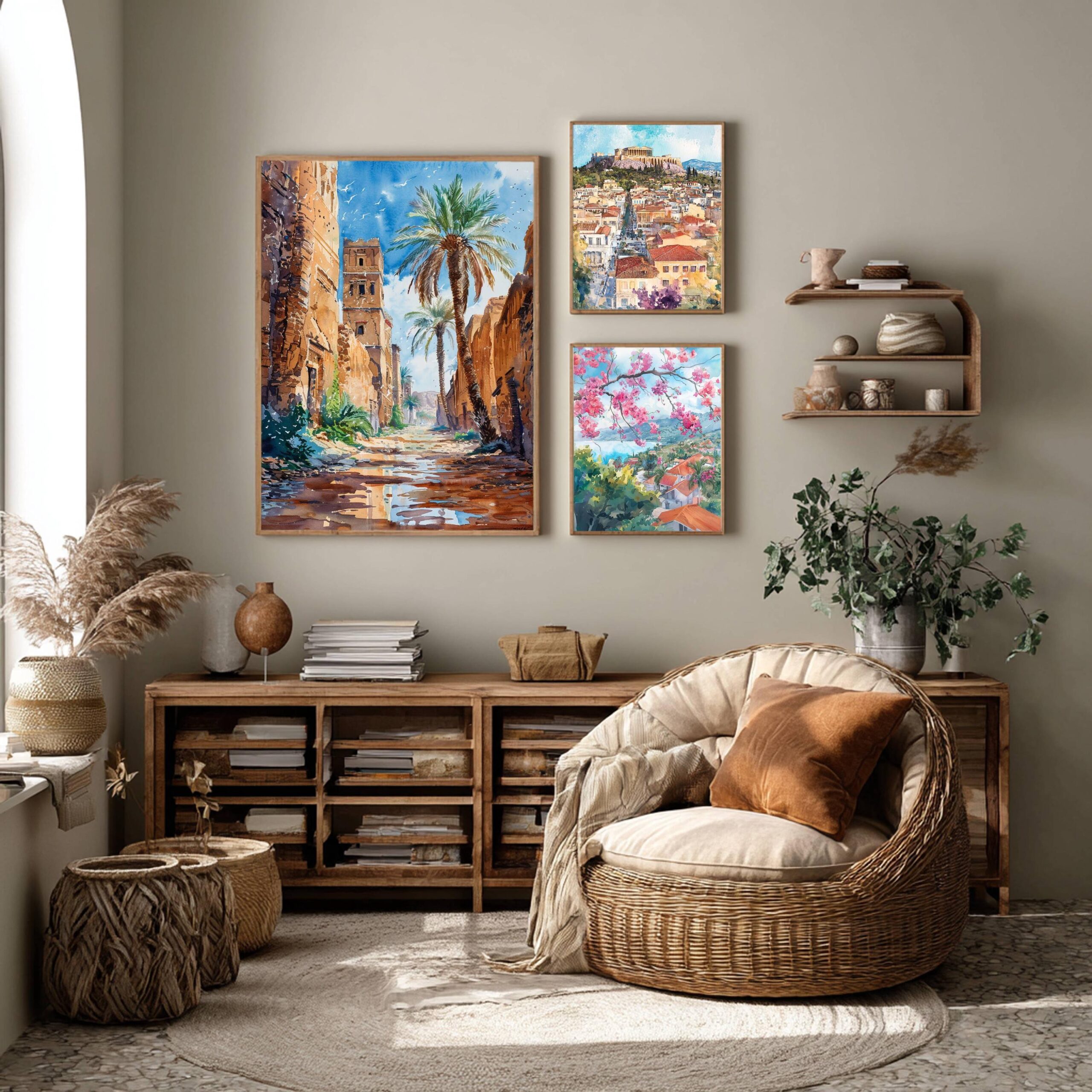 Libya North Africa Watercolor: Travel Poster Print - Image 2