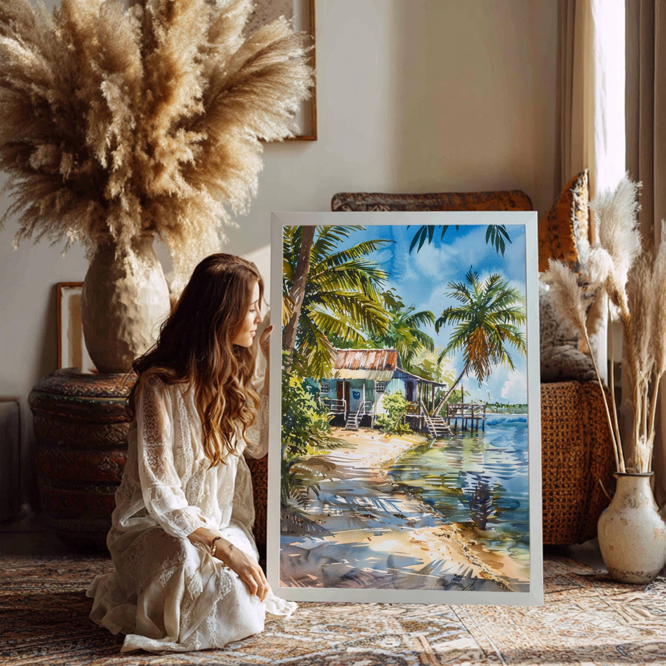 Belize Central America Watercolor: Travel Art Poster - Image 3
