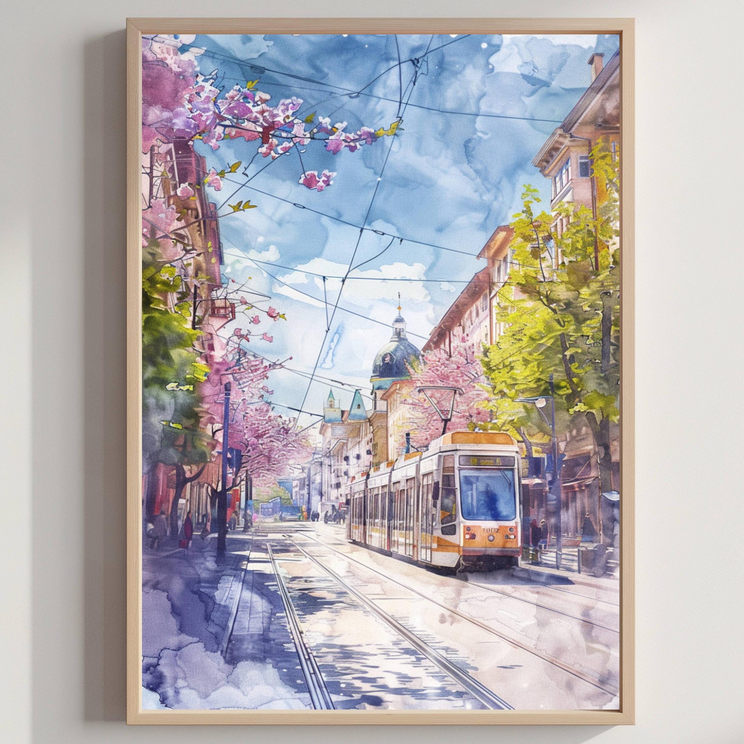 Sofia Bulgaria Europe Watercolor Print: Travel Wall Art