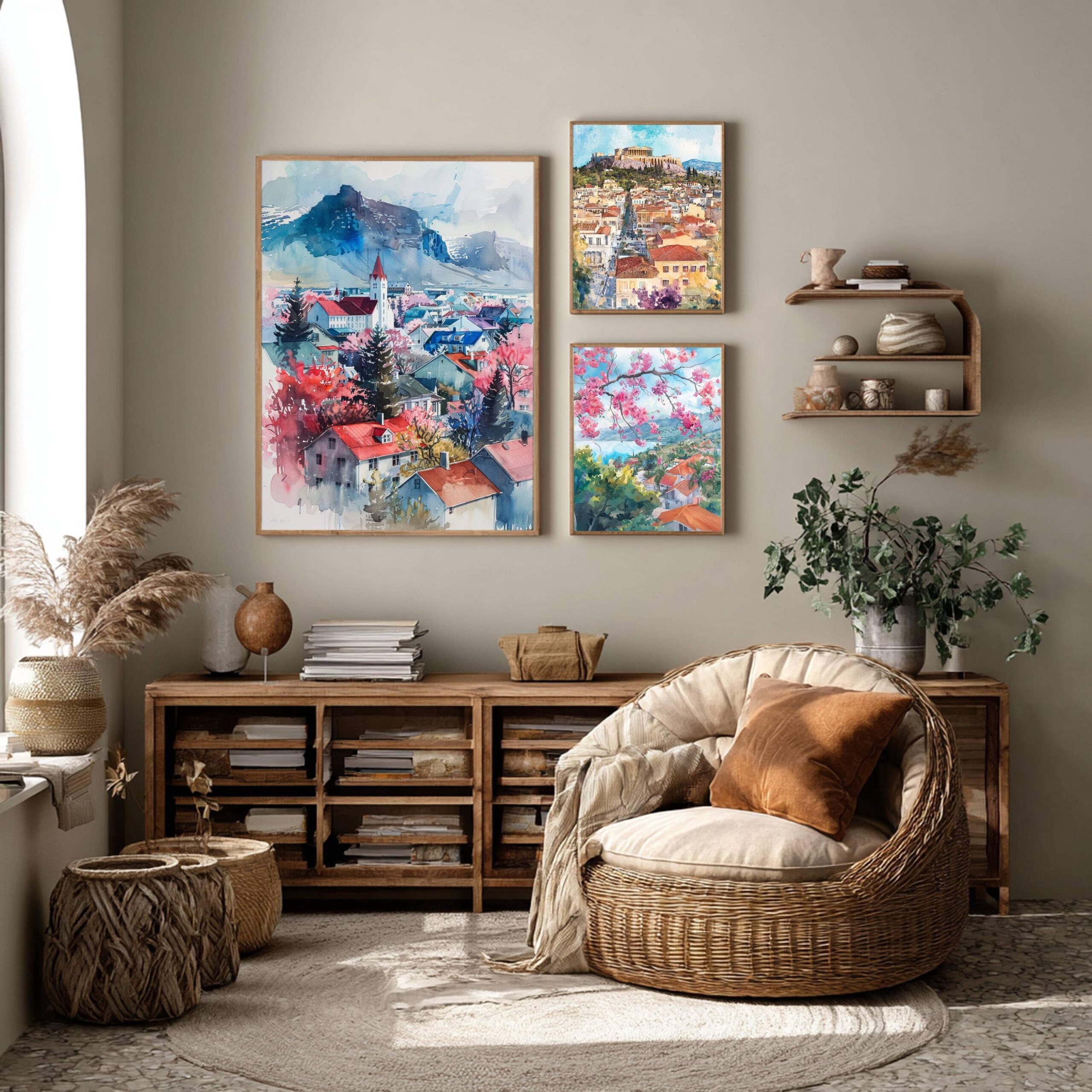 Reykjavik Iceland Watercolor: Travel Art Poster - Image 3
