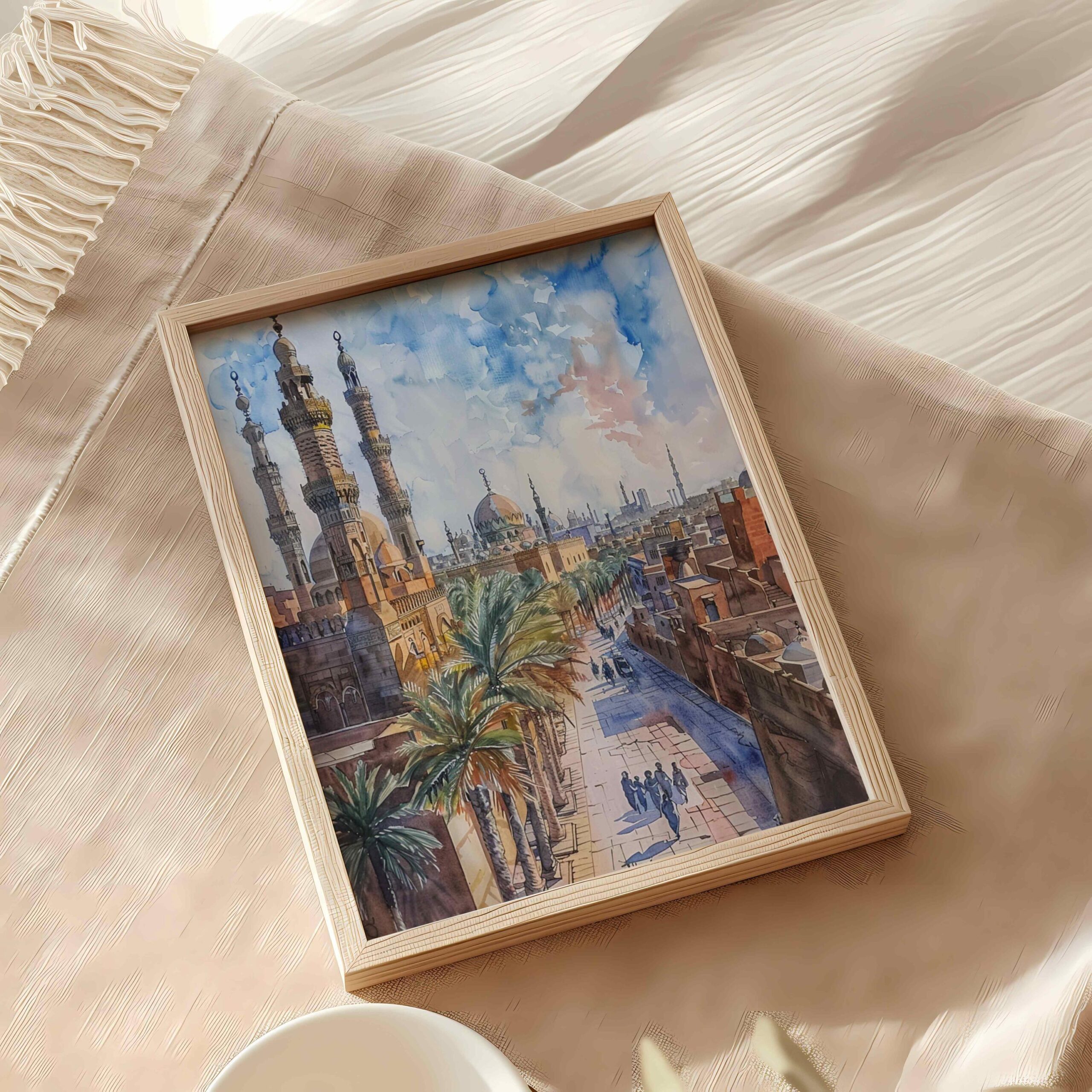 Cairo City Egypt Watercolor Print: Africa Travel Art Poster - Image 9