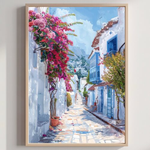 Tunisia North Africa Watercolor: Travel Art Poster Print