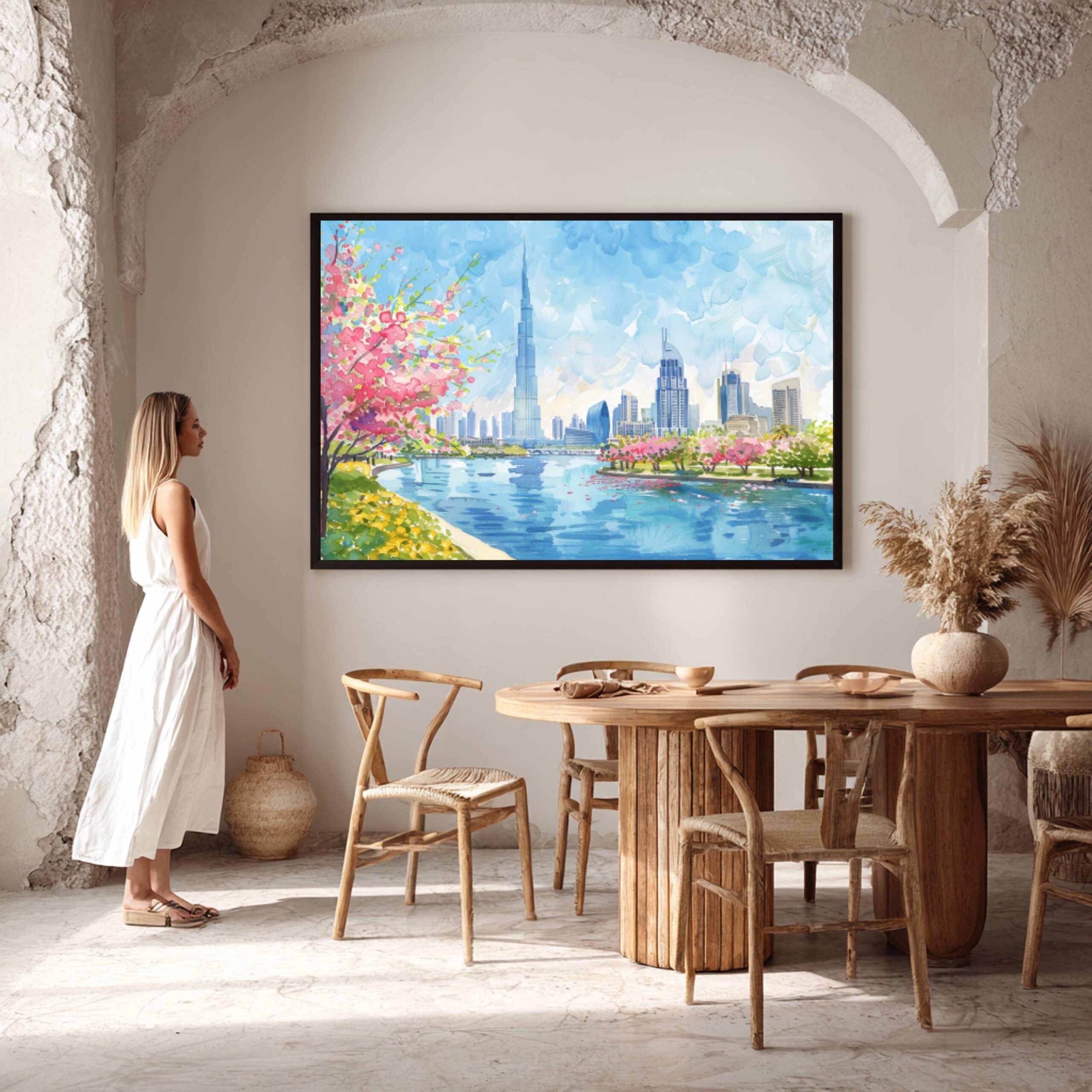 Dubai UAE Watercolor Print: Middle East Travel Art Poster - Image 9