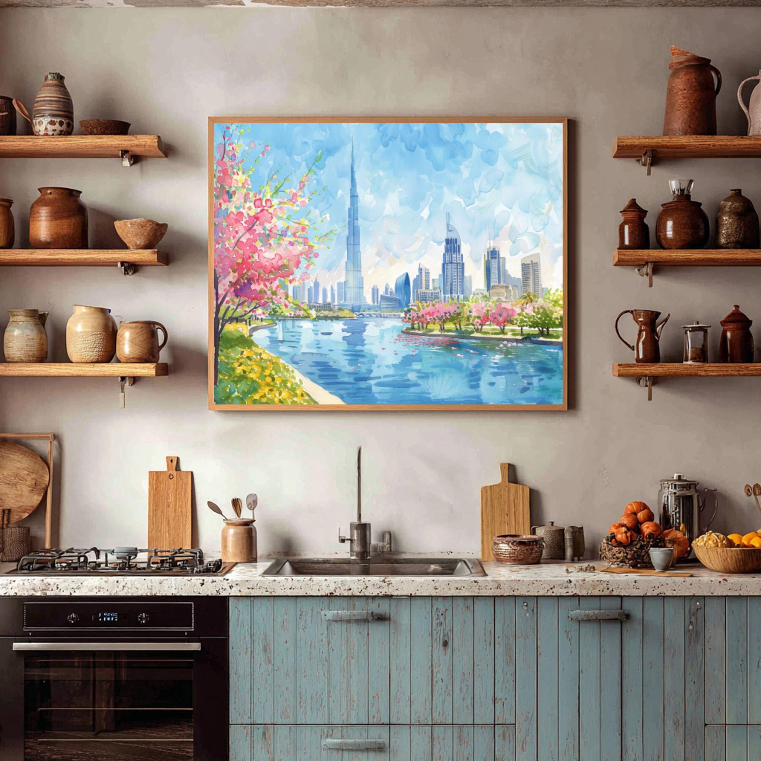 Dubai UAE Watercolor Print: Middle East Travel Art Poster - Image 4