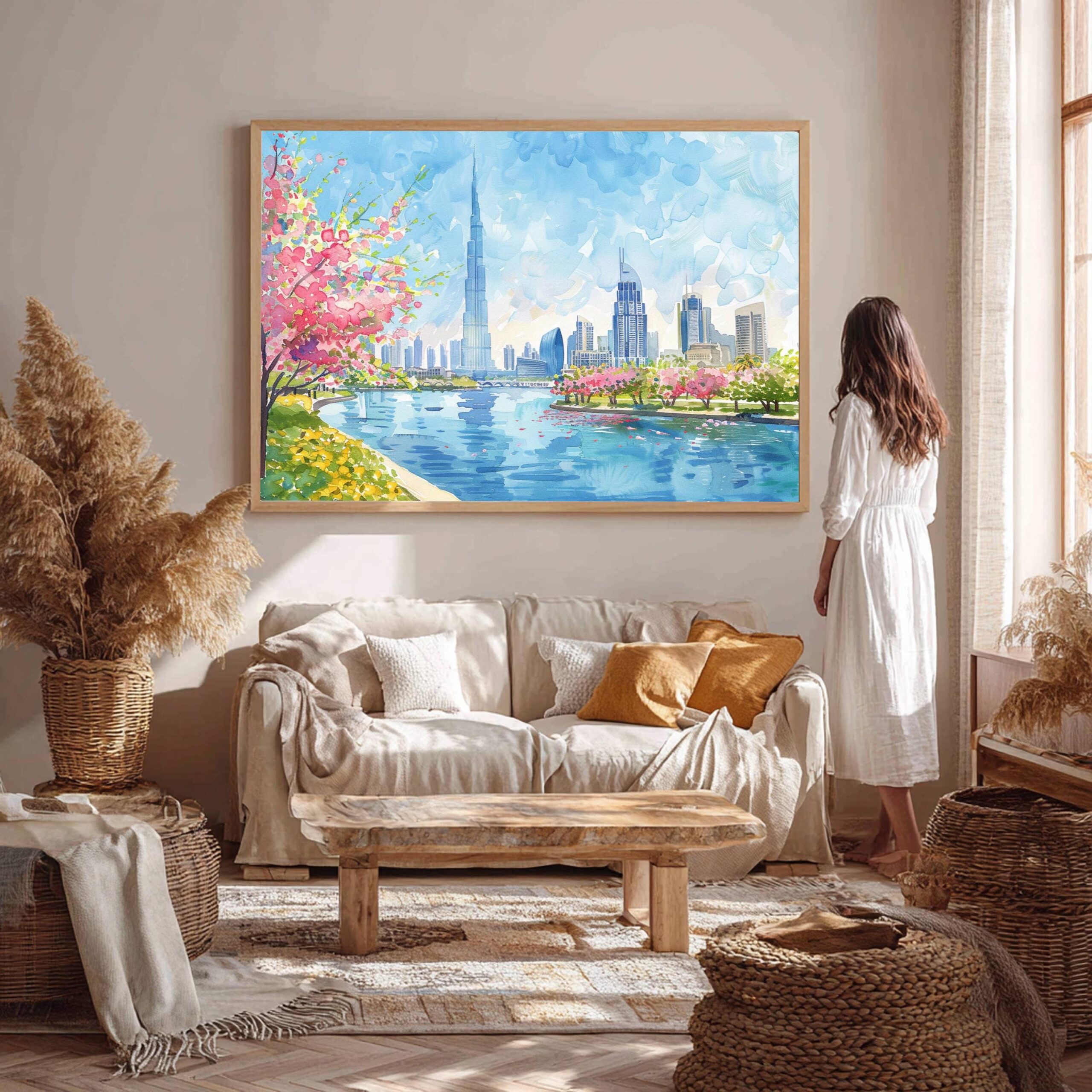 Dubai UAE Watercolor Print: Middle East Travel Art Poster - Image 6