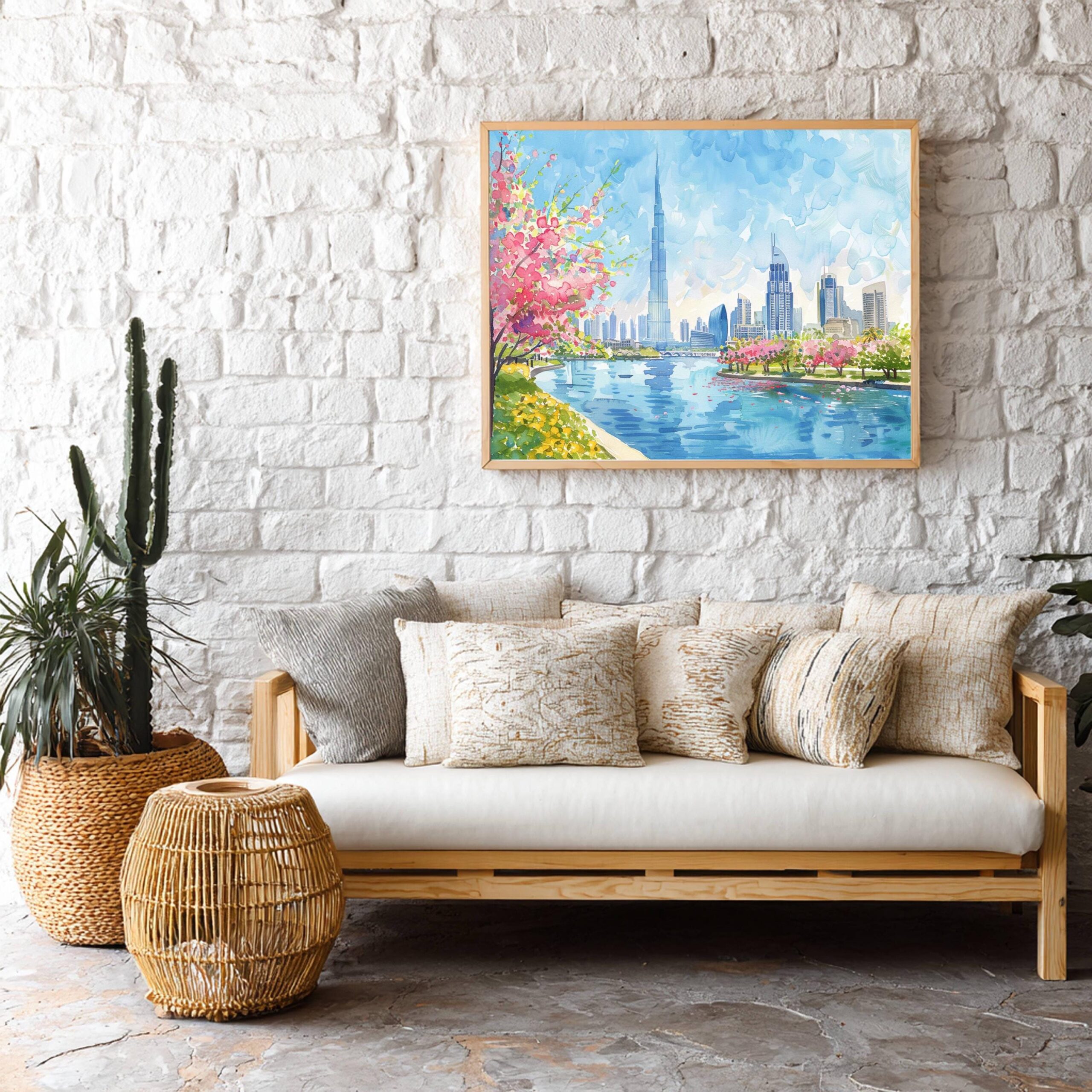 Dubai UAE Watercolor Print: Middle East Travel Art Poster - Image 5