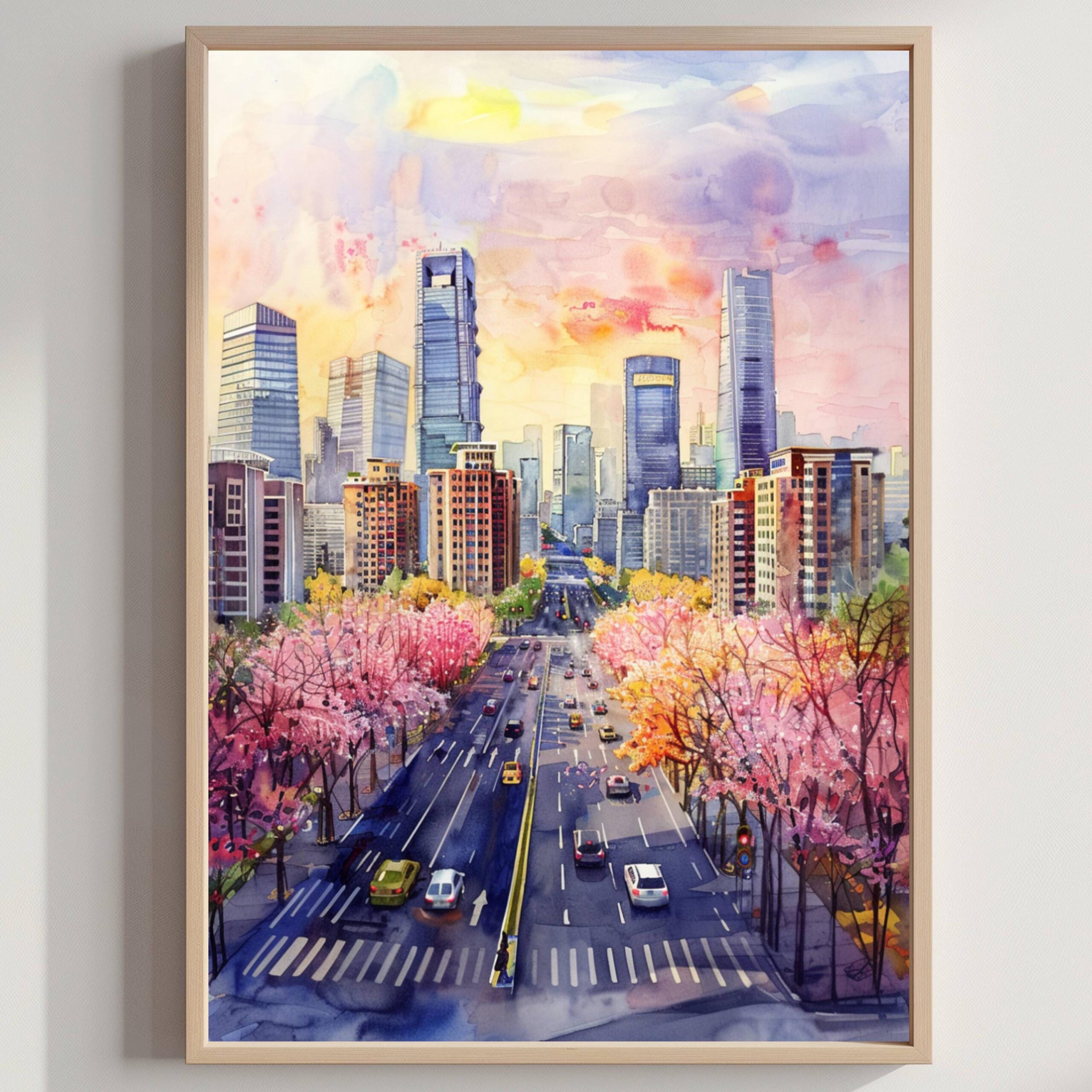 Beijing China Watercolor Print: Asia Travel Art Poster