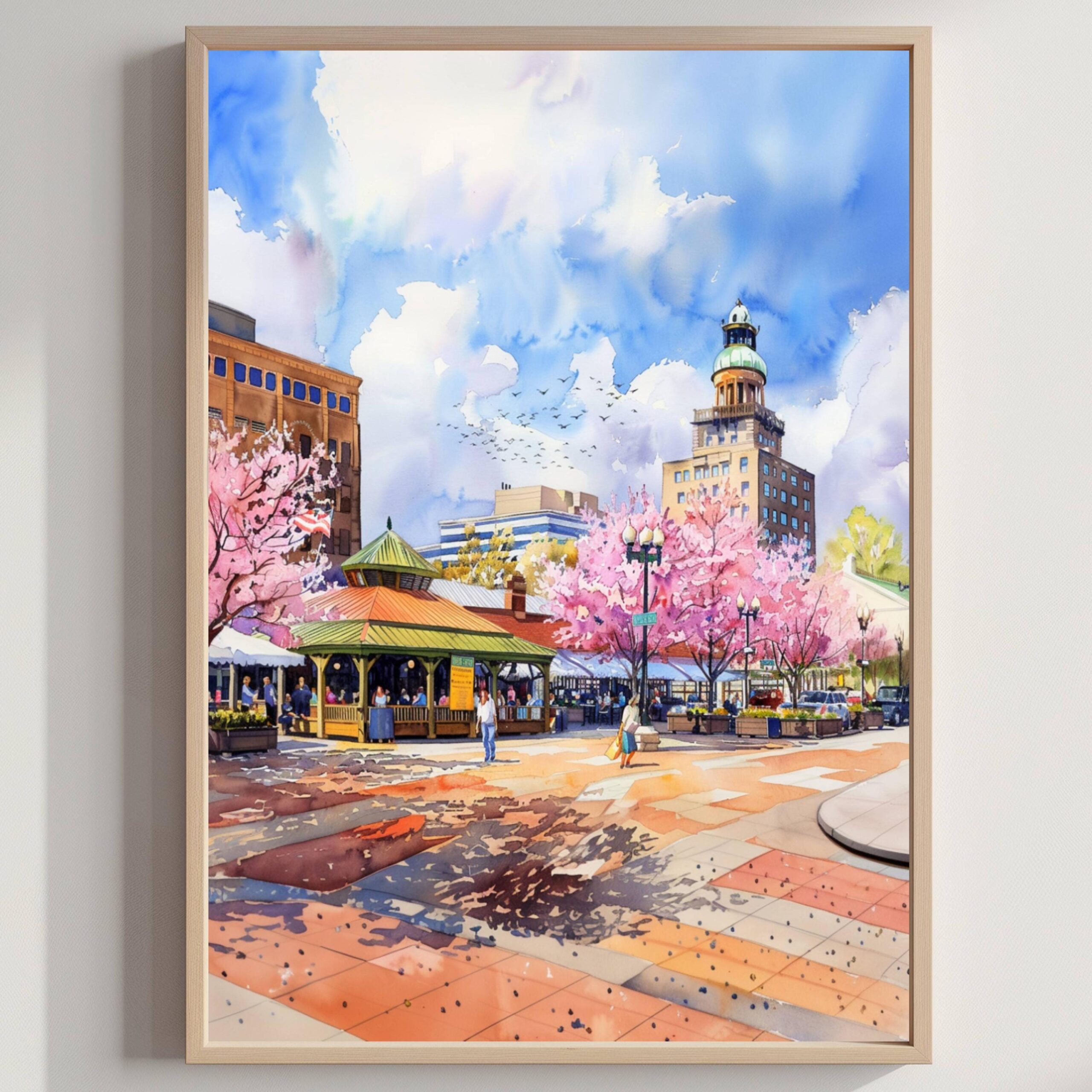 Knoxville Tennessee USA Watercolor Print: American Travel Art Poster