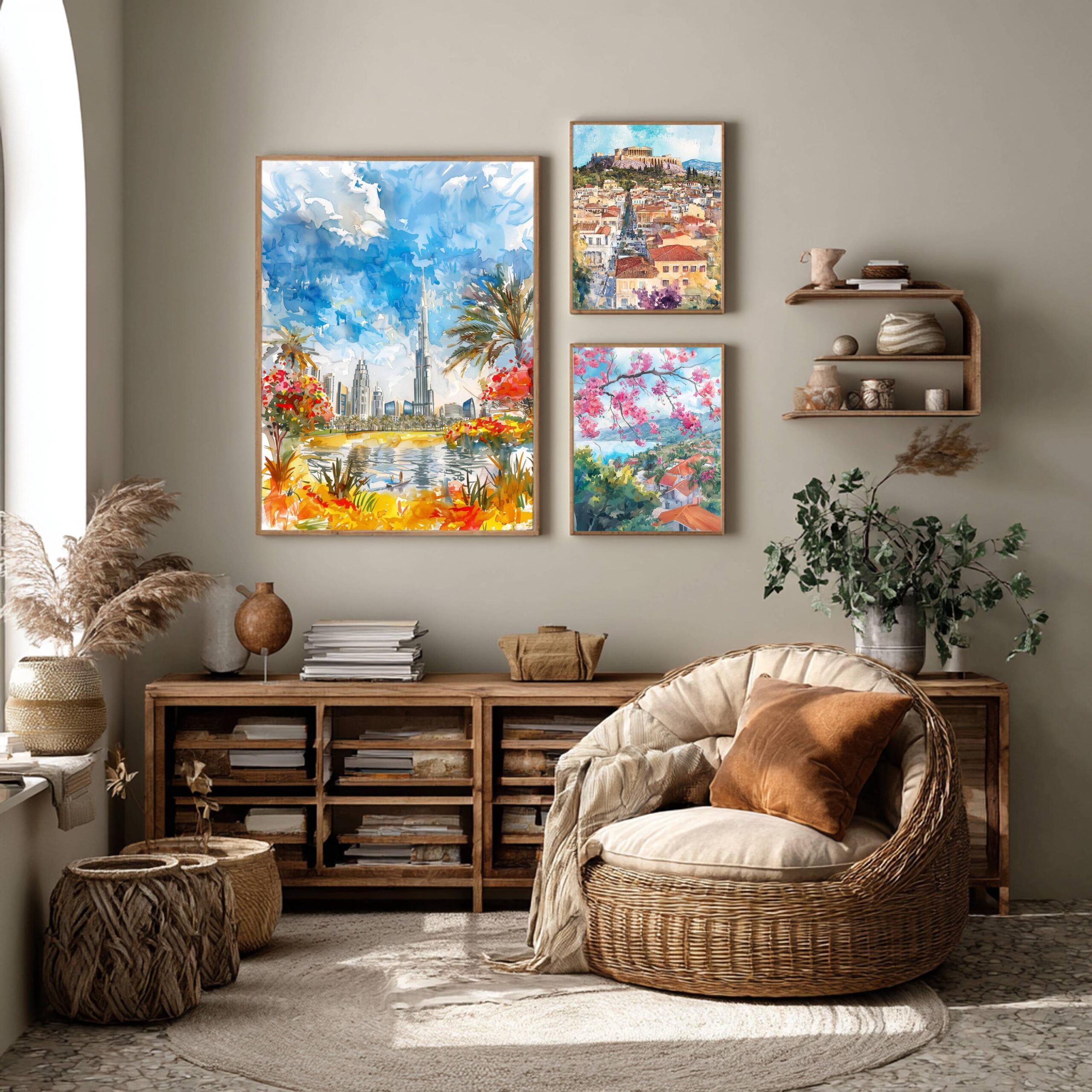Burj Azizi Dubai Watercolor Print: United Arab Emirates Travel Art Poster - Image 2