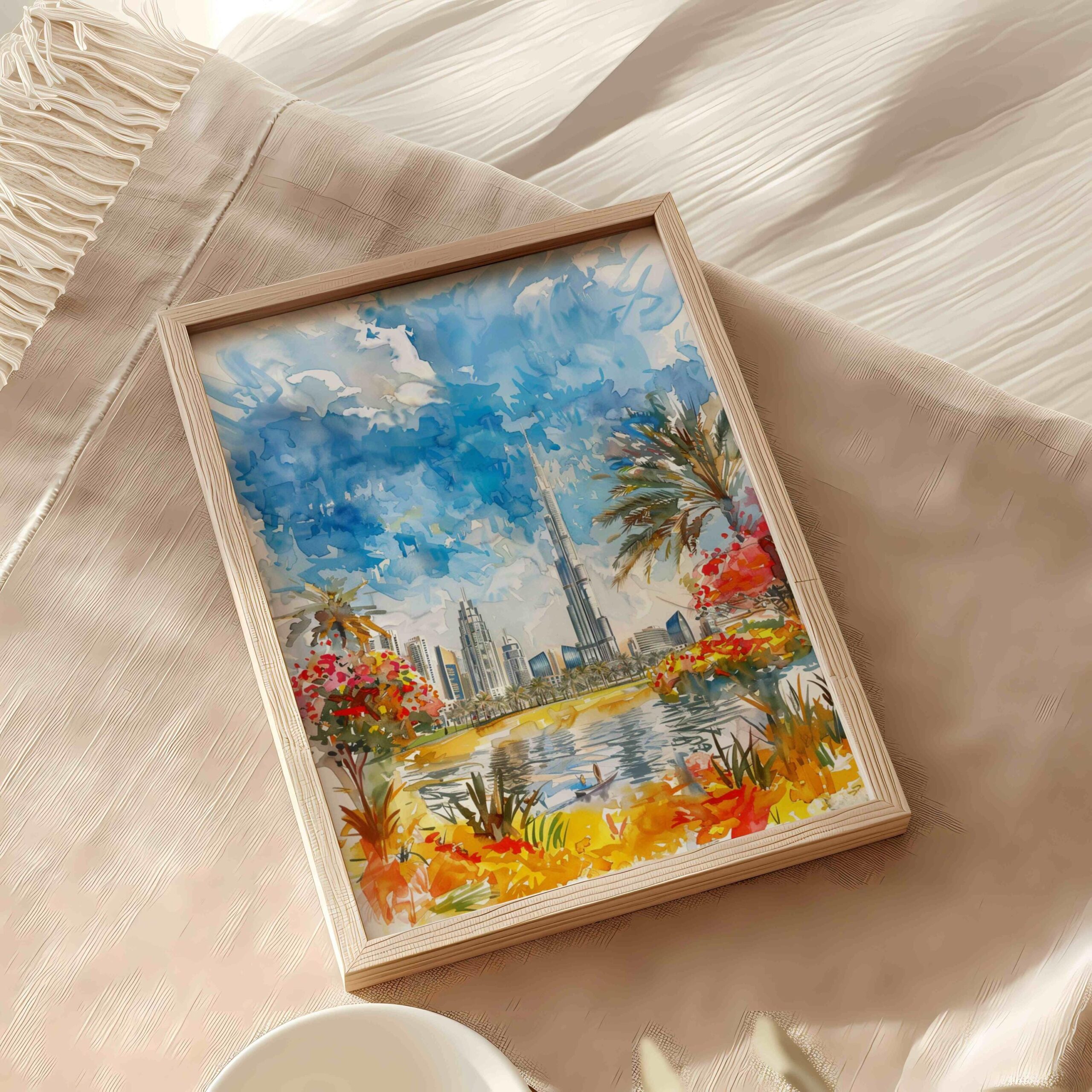 Burj Azizi Dubai Watercolor Print: United Arab Emirates Travel Art Poster - Image 6