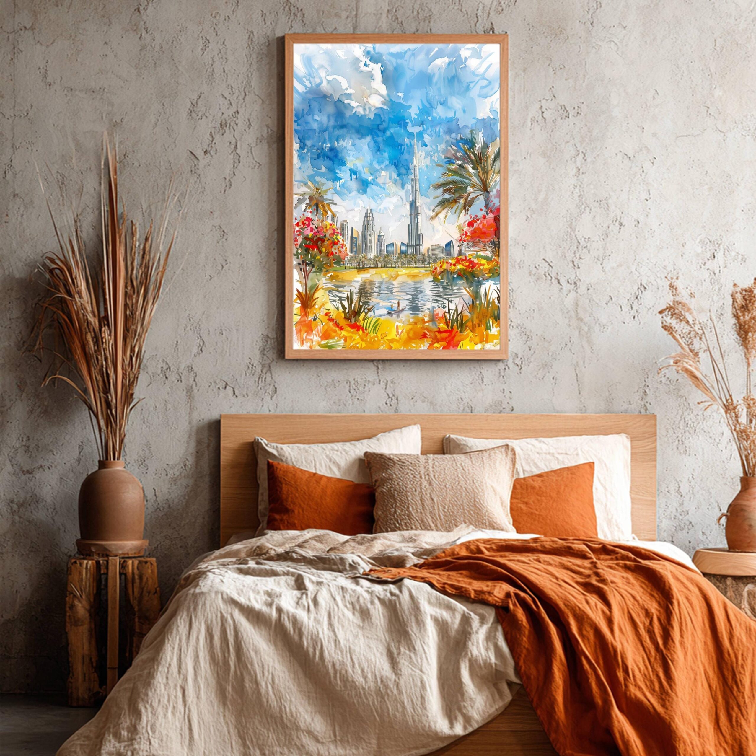 Burj Azizi Dubai Watercolor Print: United Arab Emirates Travel Art Poster - Image 5