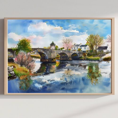 City of Limerick Republic of Ireland Watercolor Print: Europe Travel Art Poster