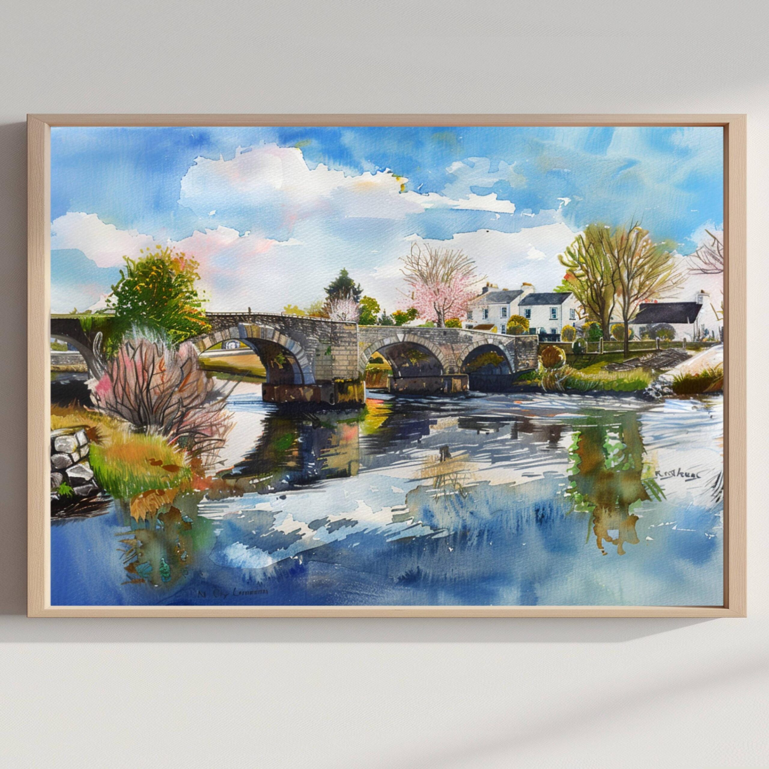 City of Limerick Republic of Ireland Watercolor Print: Europe Travel Art Poster