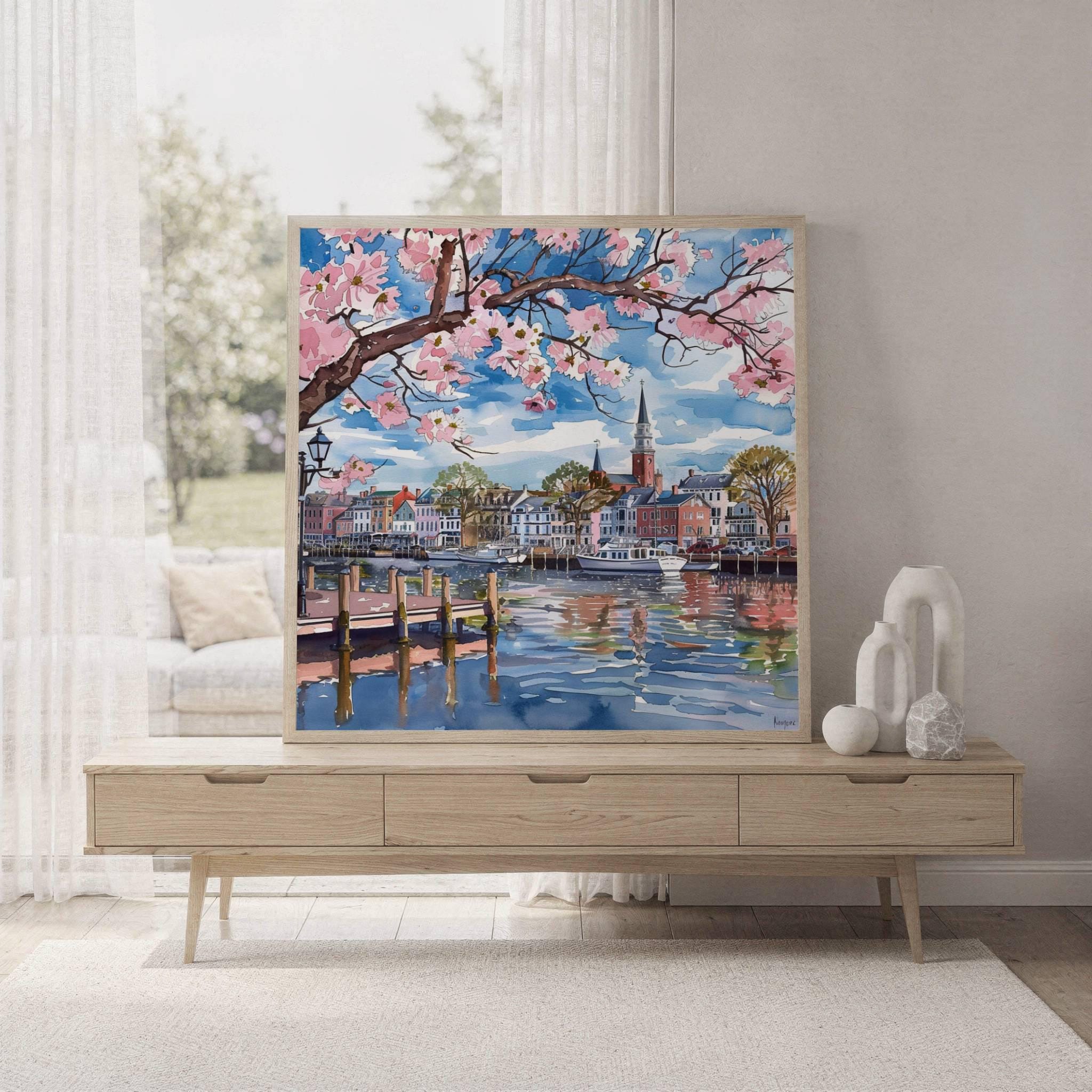 Annapolis Maryland USA Watercolor: American Travel Art Poster - Image 7