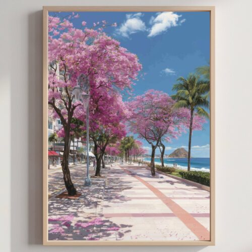 Mazatlán Mexico Watercolor Print: North America Travel Art Poster