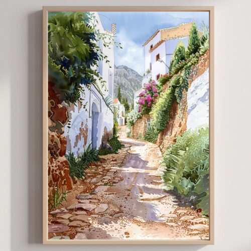 Morocco North Africa Watercolor: Travel Poster Print