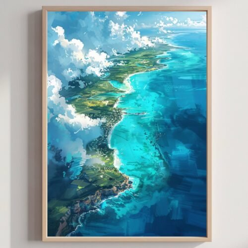 The Cayman Islands Watercolor Print: Caribbean Travel Art Poster