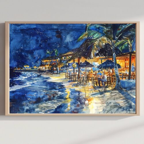 Cabo San Lucas Mexico Watercolor Print: North America Travel Art Poster