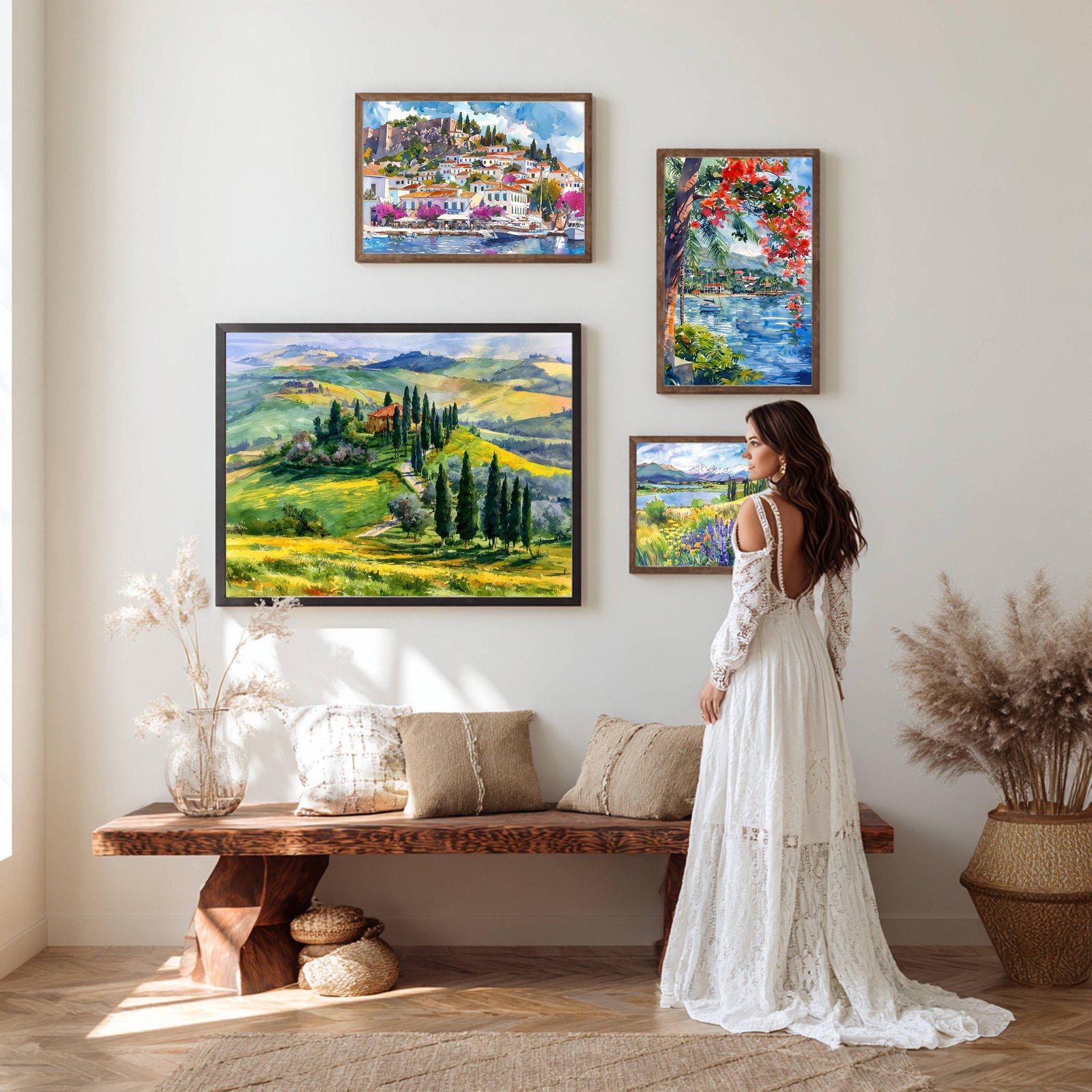 Tuscany Italy Watercolor Print: Europe Travel Art Poster - Image 2