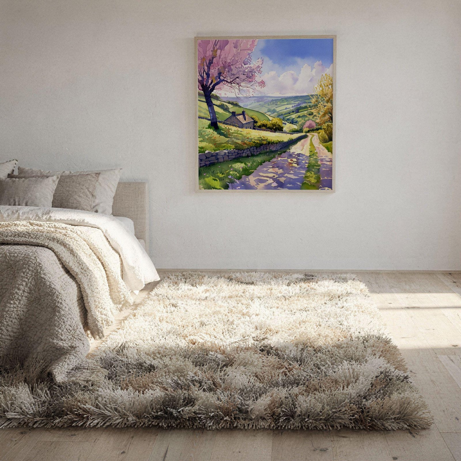 Peak District National Park England Watercolor Print: UK Travel Art Poster Square - Image 10