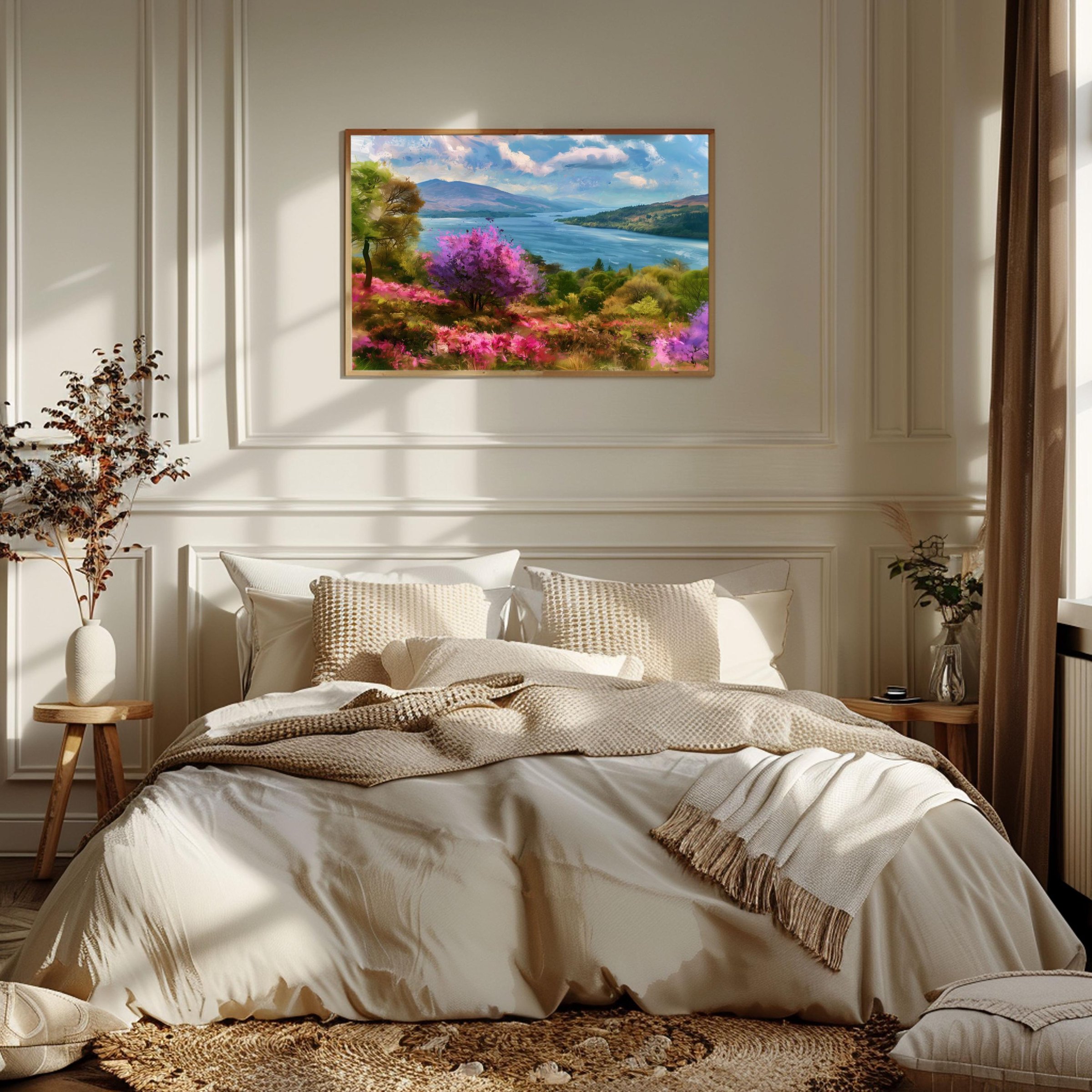 Loch Lomond National Park Scotland UK Watercolor Print: Travel Art Poster - Image 2