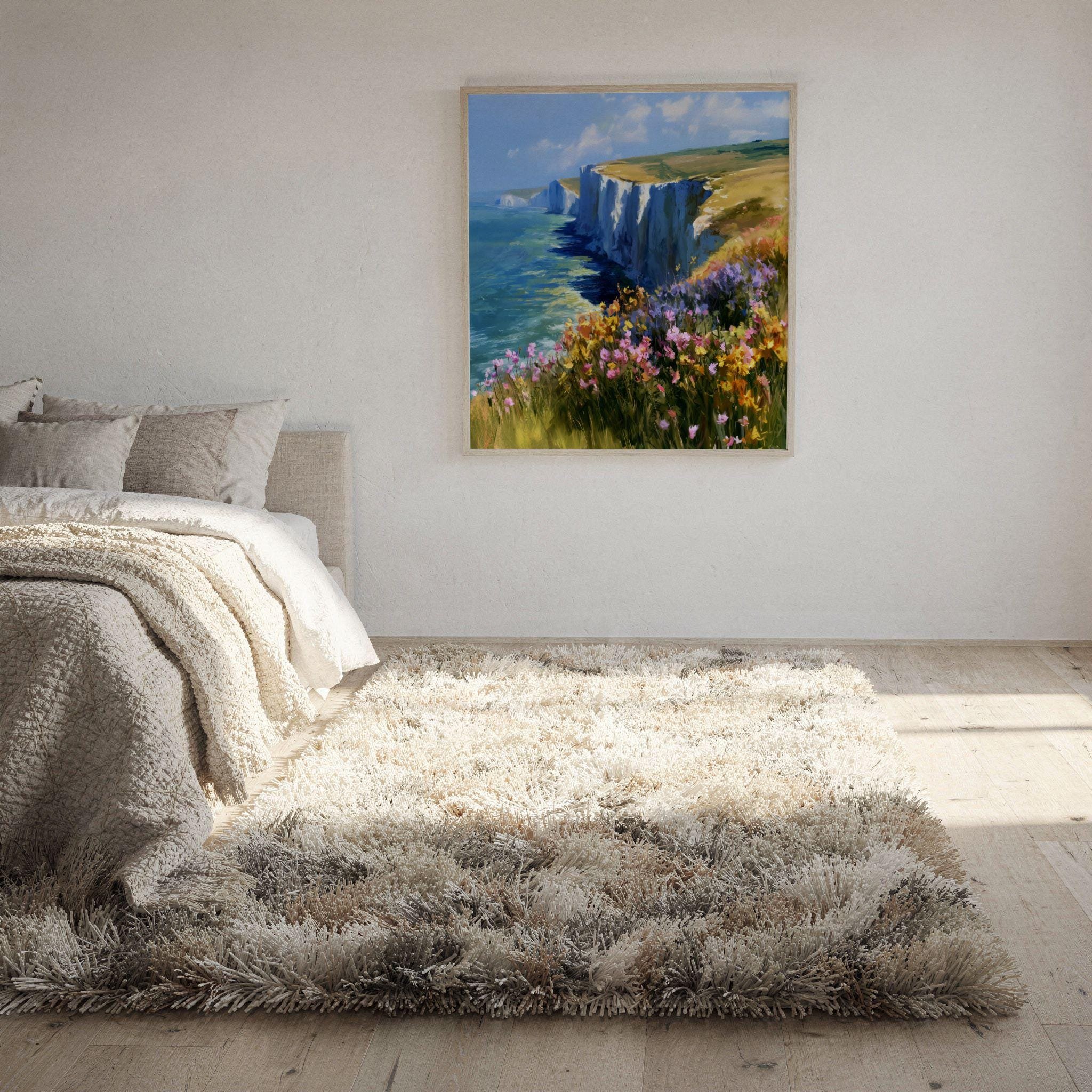 South Downs National Park England UK Watercolor Print: Square Travel Art Poster - Image 10