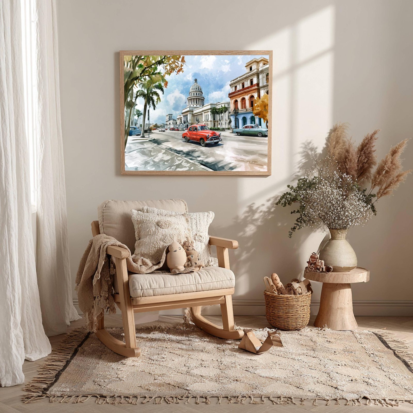 El Capitolio Havana Cuba Watercolor Print: Cuban Travel Art Poster - Image 10