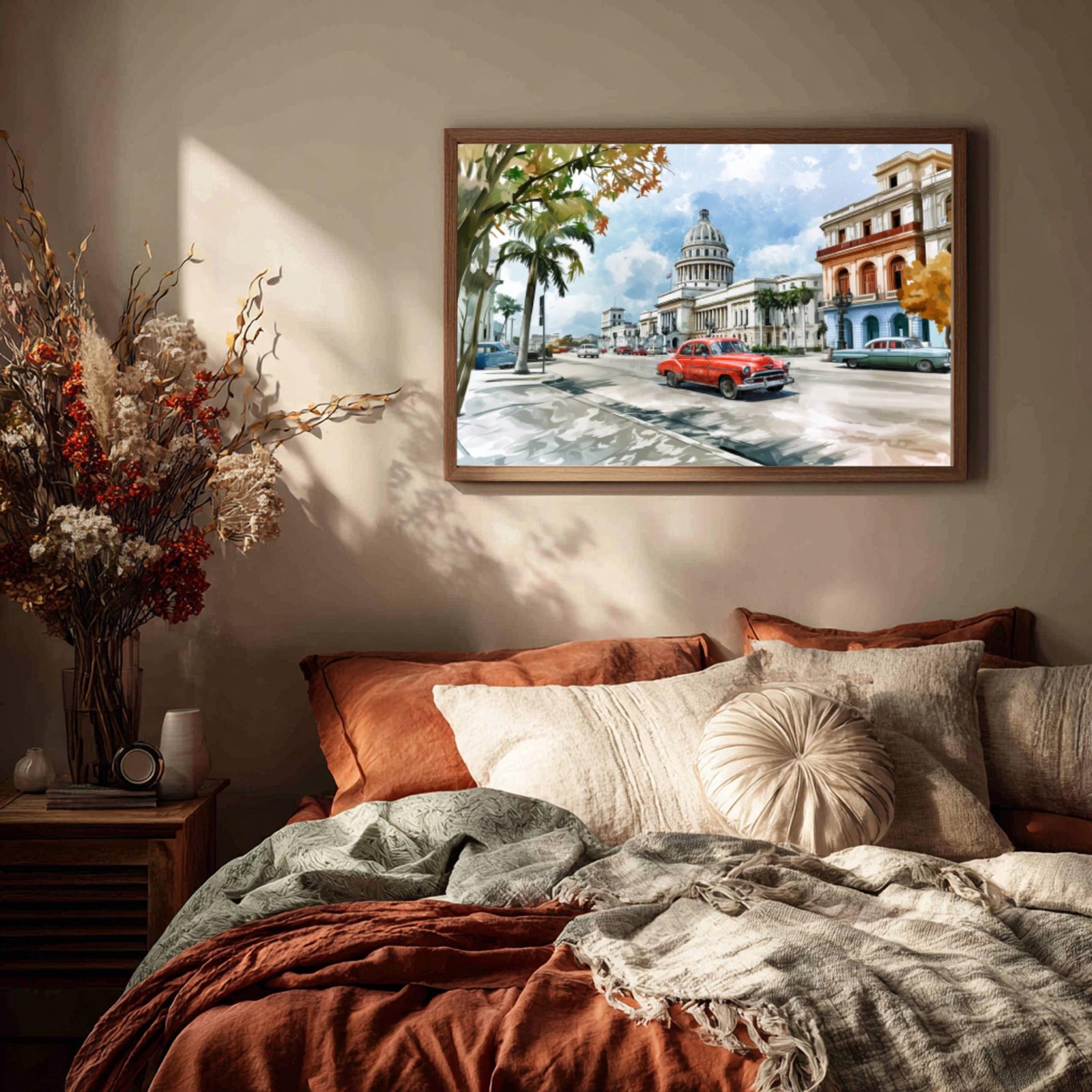 El Capitolio Havana Cuba Watercolor Print: Cuban Travel Art Poster - Image 3