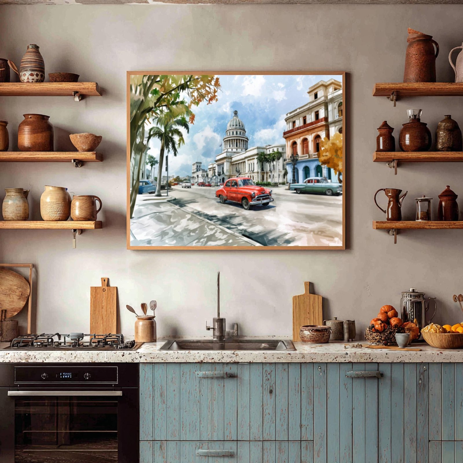 El Capitolio Havana Cuba Watercolor Print: Cuban Travel Art Poster - Image 7