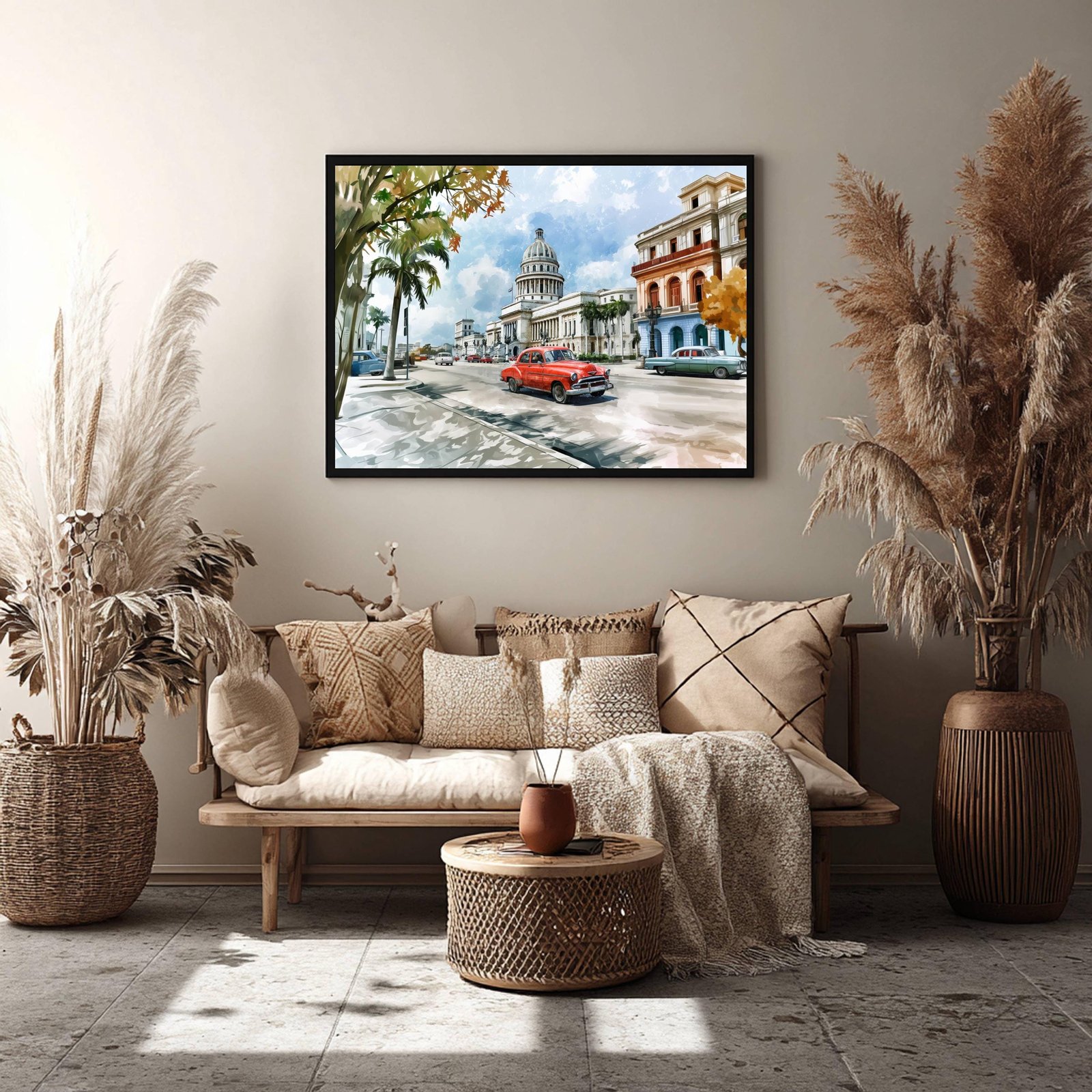 El Capitolio Havana Cuba Watercolor Print: Cuban Travel Art Poster - Image 8