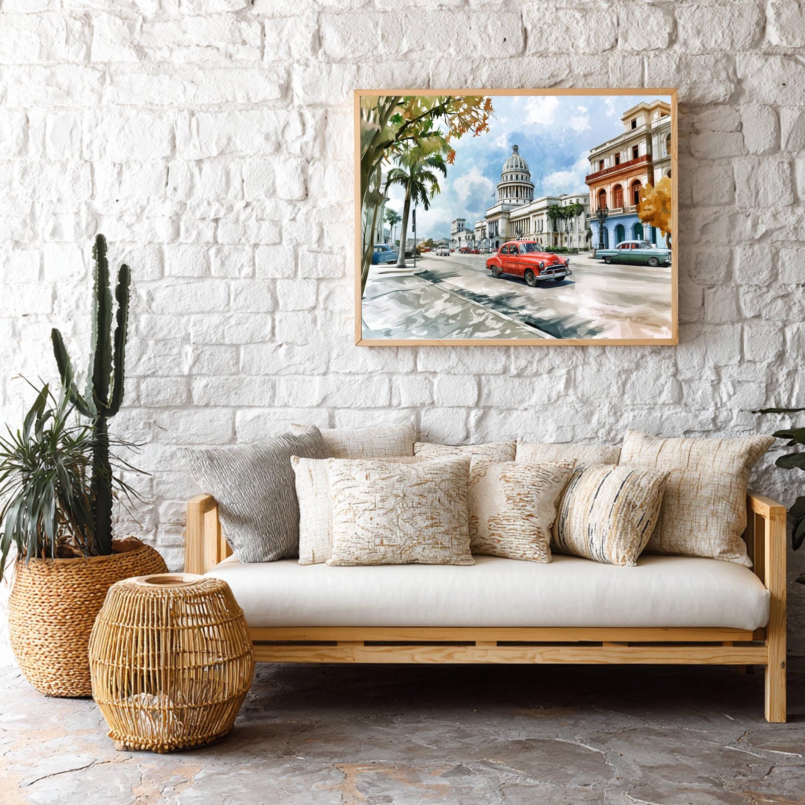 El Capitolio Havana Cuba Watercolor Print: Cuban Travel Art Poster - Image 9