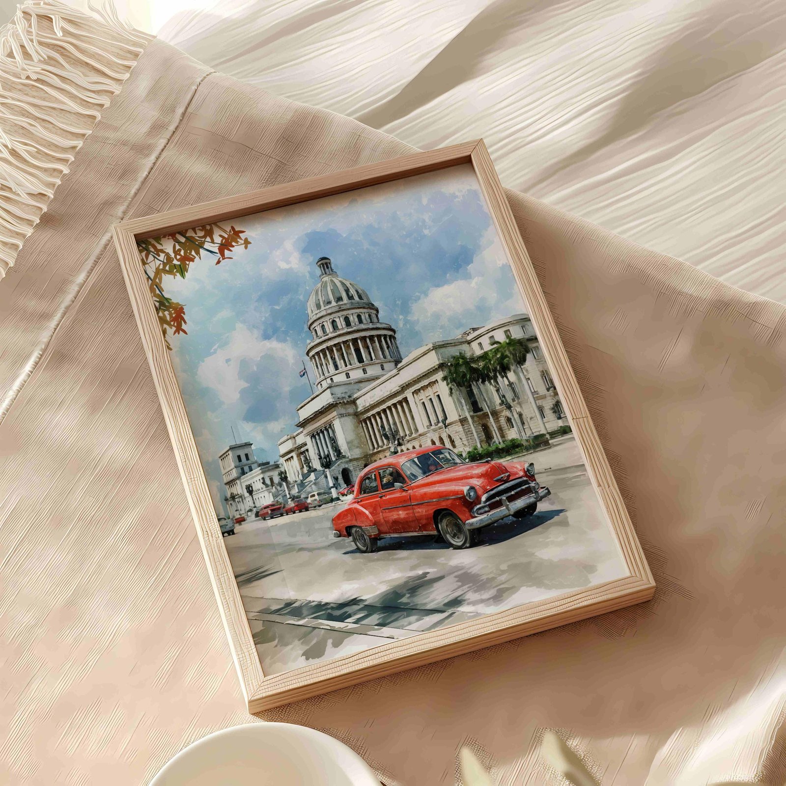 El Capitolio Havana Cuba Caribbean Watercolor Print: Travel Art Poster - Image 10