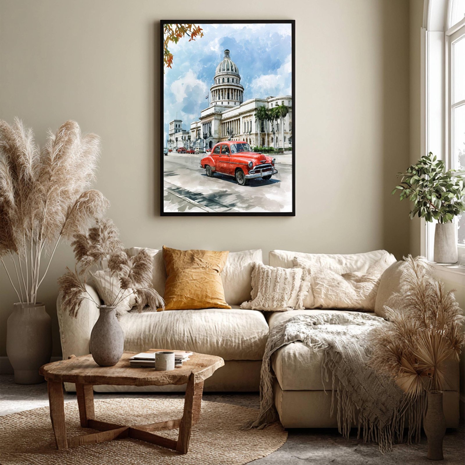 El Capitolio Havana Cuba Caribbean Watercolor Print: Travel Art Poster - Image 4