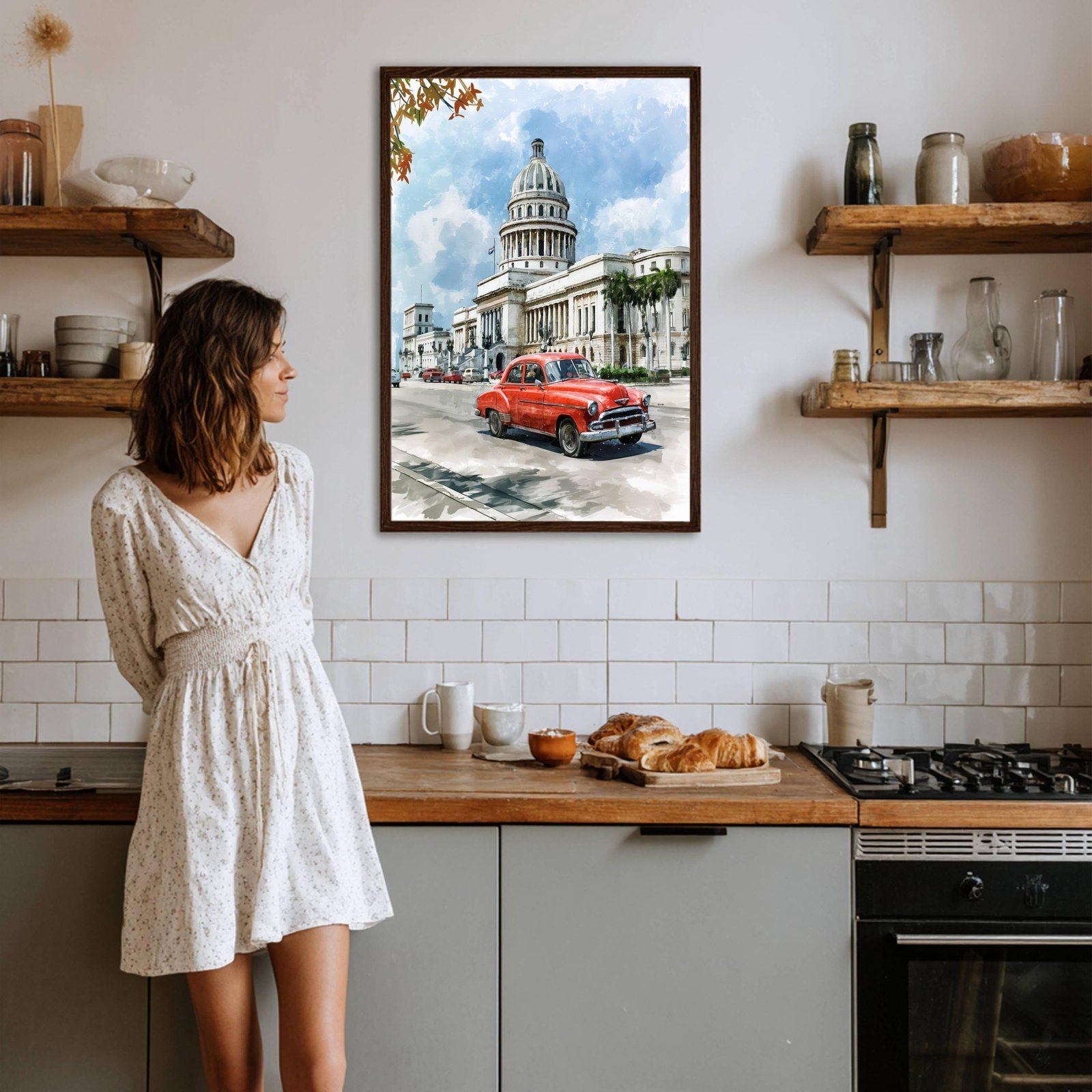 El Capitolio Havana Cuba Caribbean Watercolor Print: Travel Art Poster - Image 7
