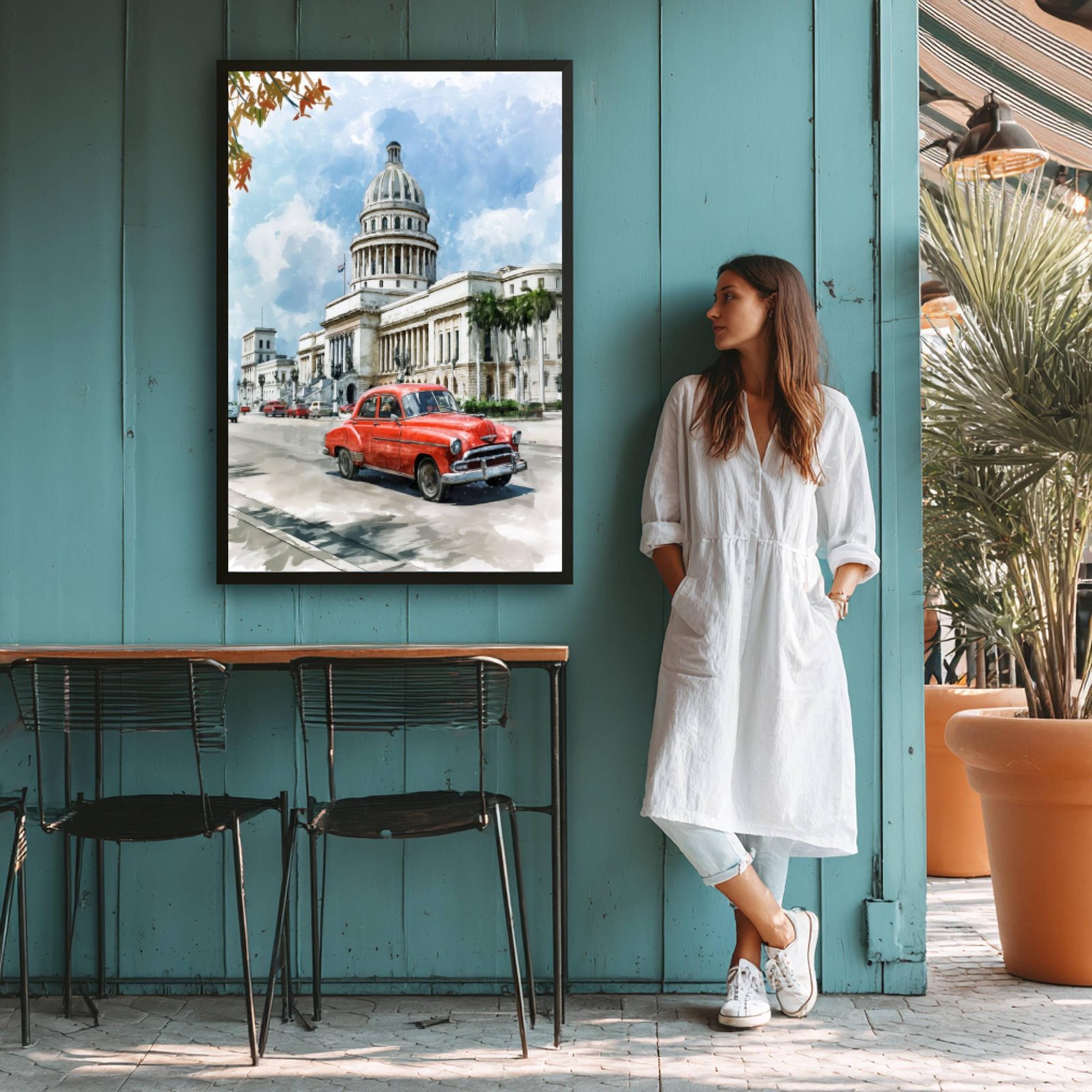 El Capitolio Havana Cuba Caribbean Watercolor Print: Travel Art Poster - Image 8