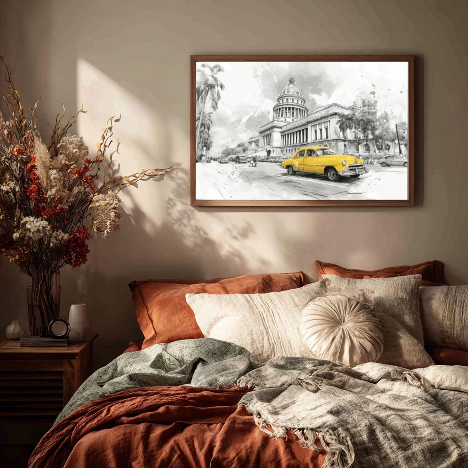 El Capitolio Havana Cuba Pencil Sketch Print: Cuban Travel Art Poster - Image 3