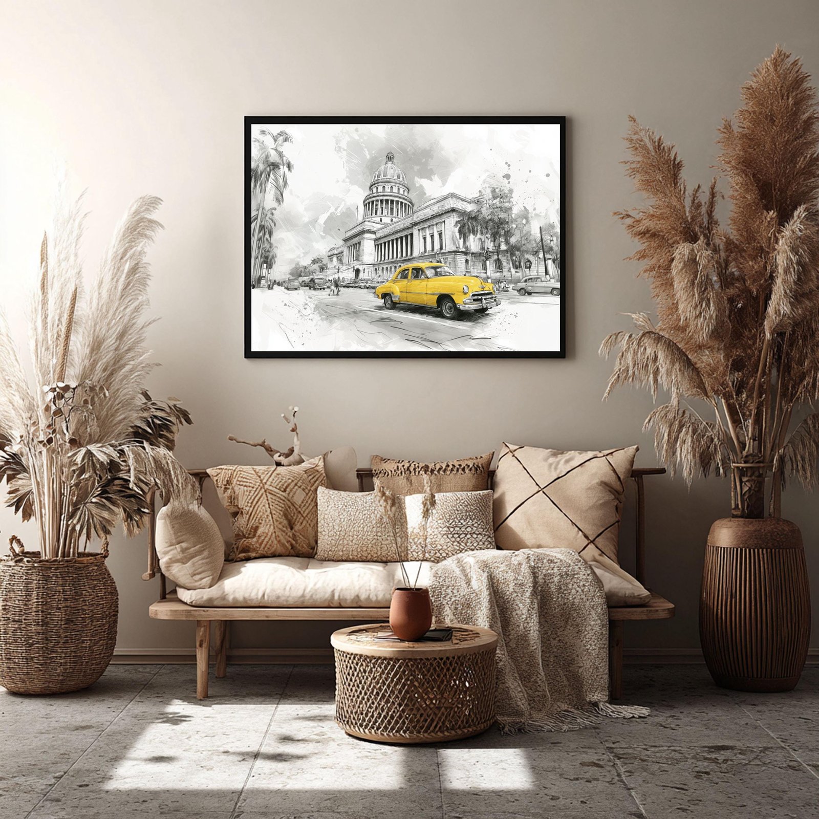 El Capitolio Havana Cuba Pencil Sketch Print: Cuban Travel Art Poster - Image 8