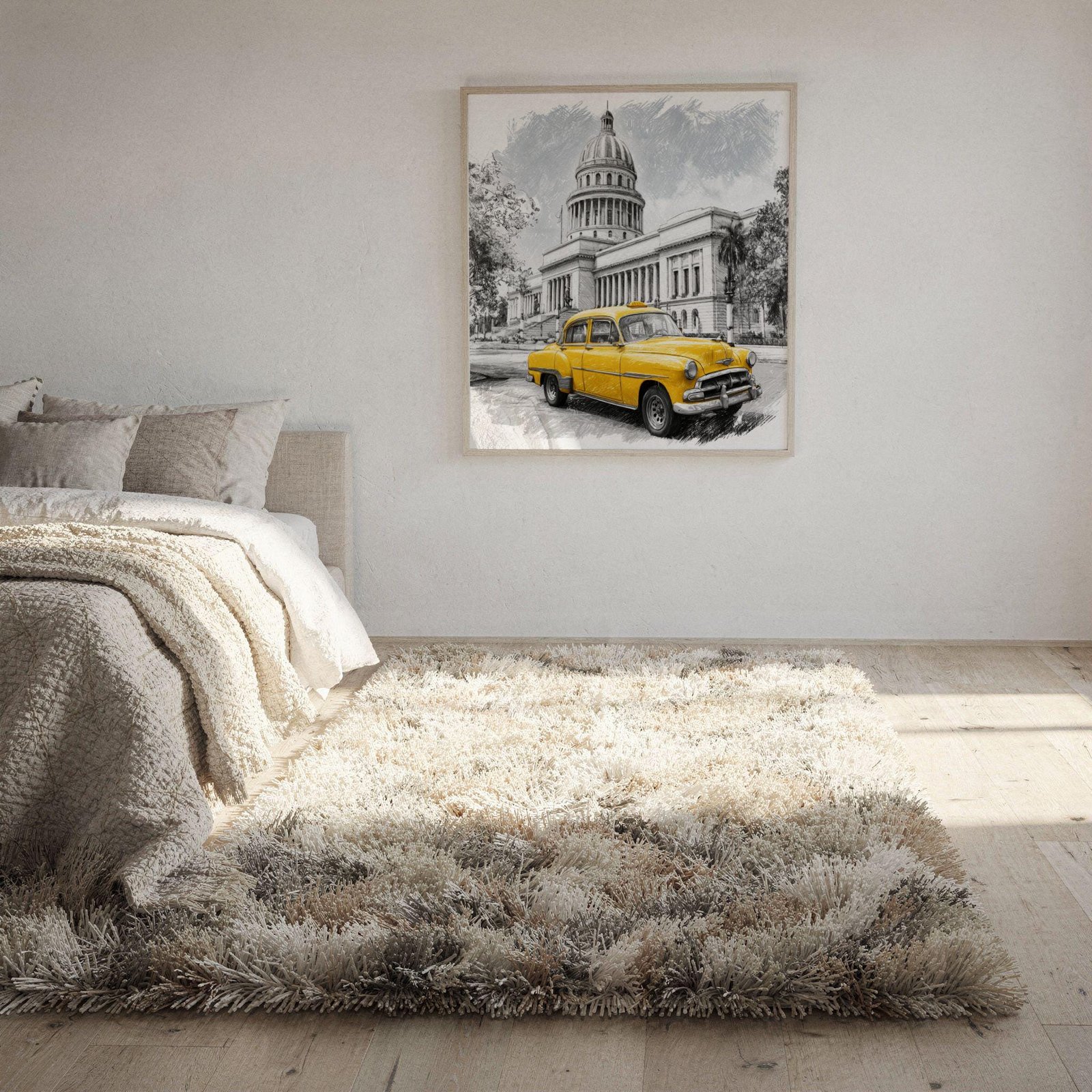 El Capitolio Havana Cuba Pencil Sketch Print: Cuban Travel Art Poster Square - Image 10