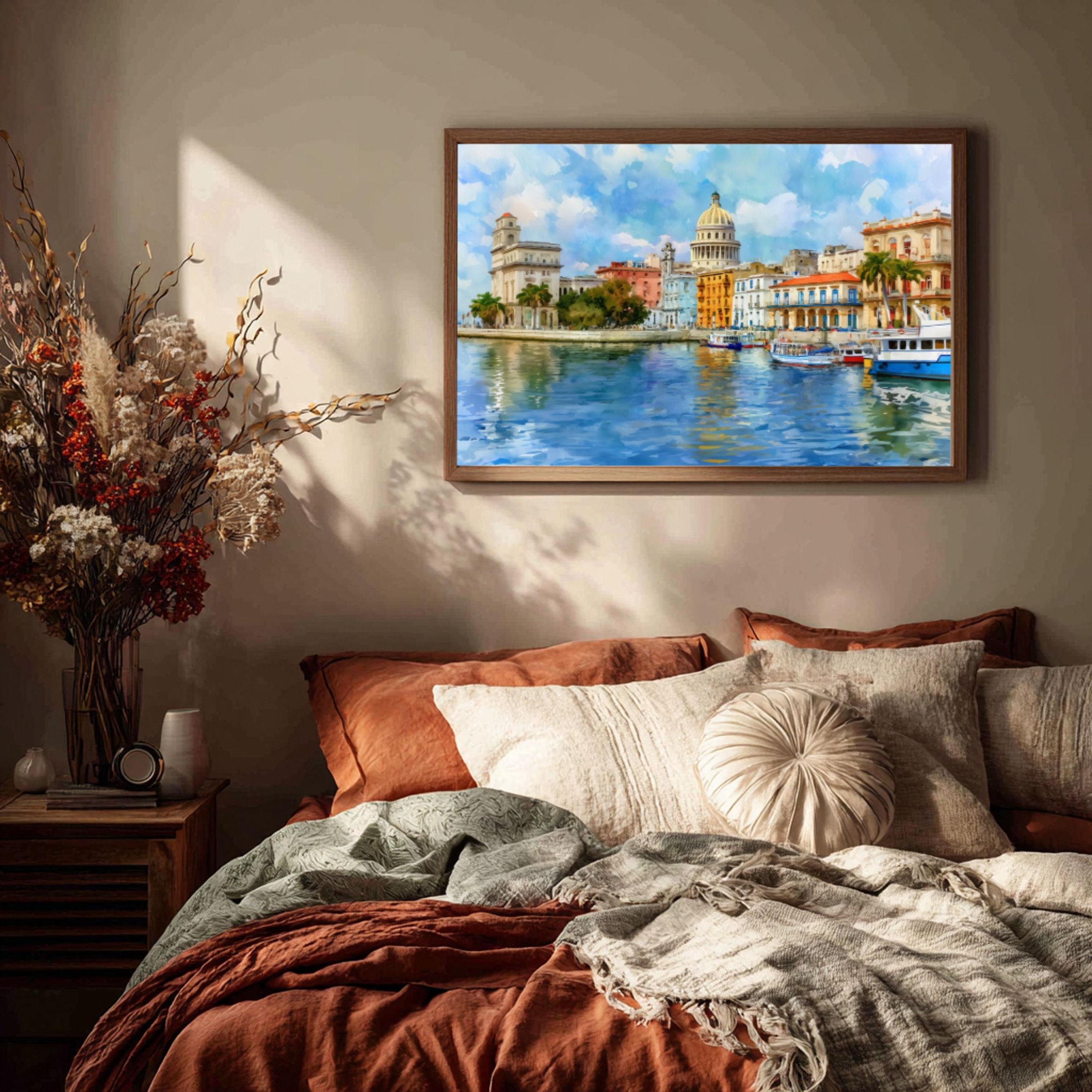 Old Havana Cuba Watercolor Print: Cuban Travel Art Poster - Image 3