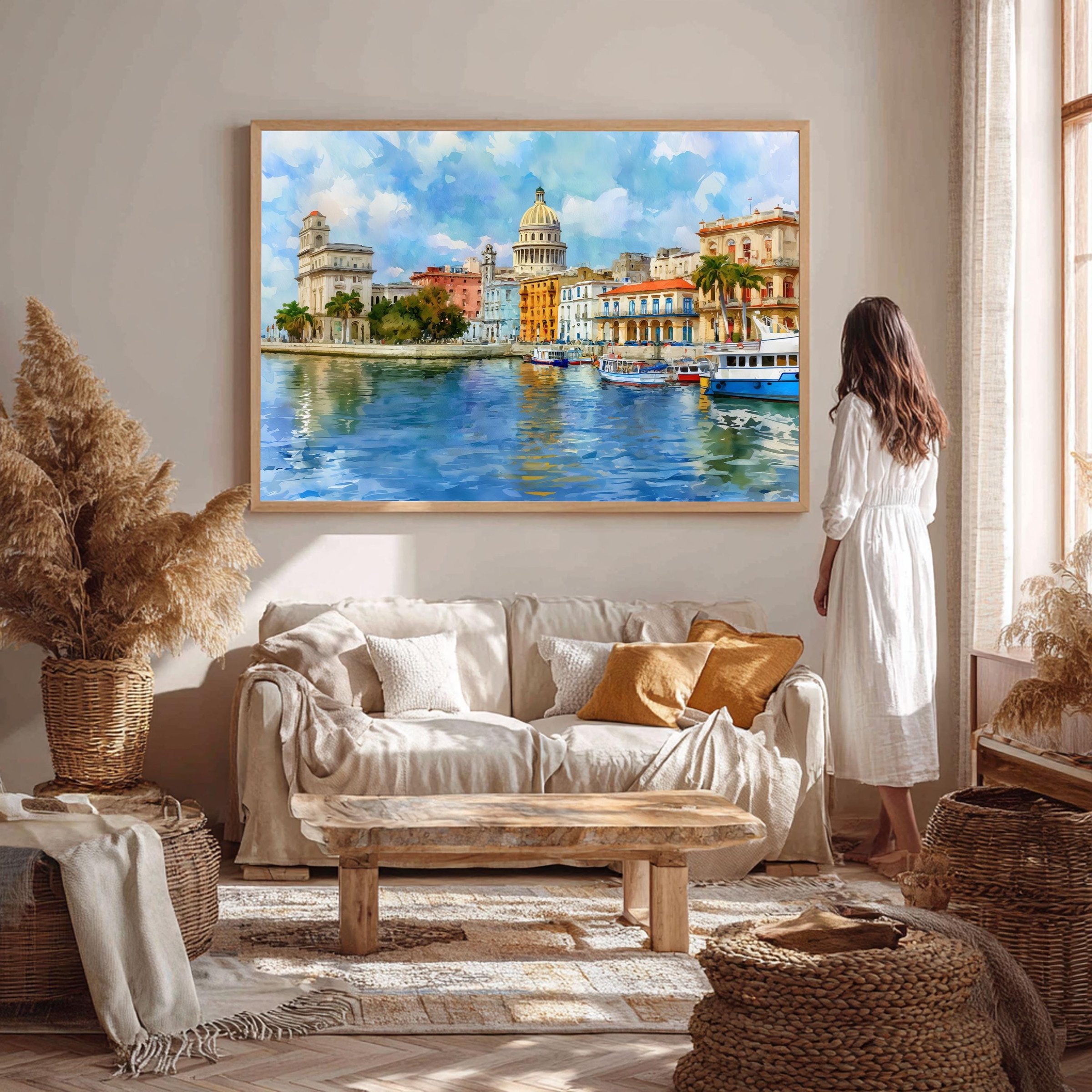 Old Havana Cuba Watercolor Print: Cuban Travel Art Poster - Image 5