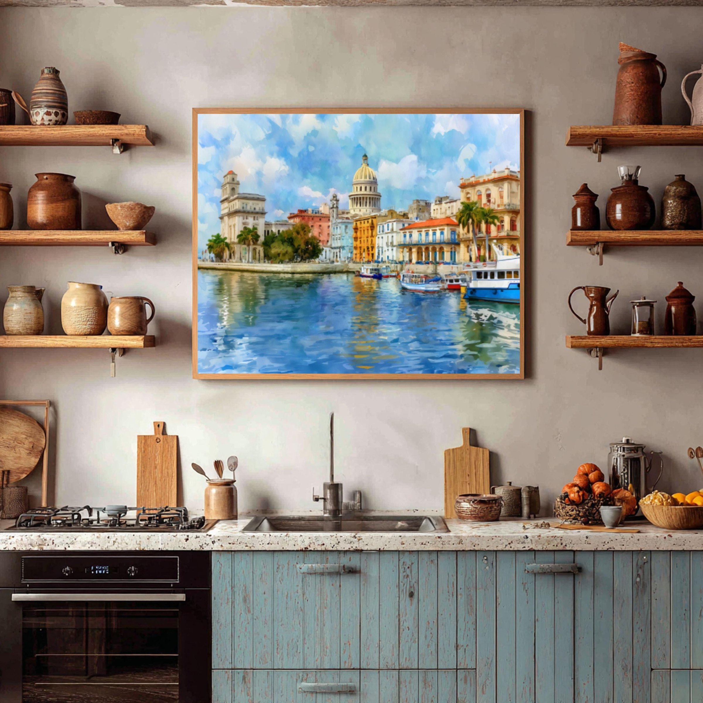 Old Havana Cuba Watercolor Print: Cuban Travel Art Poster - Image 7