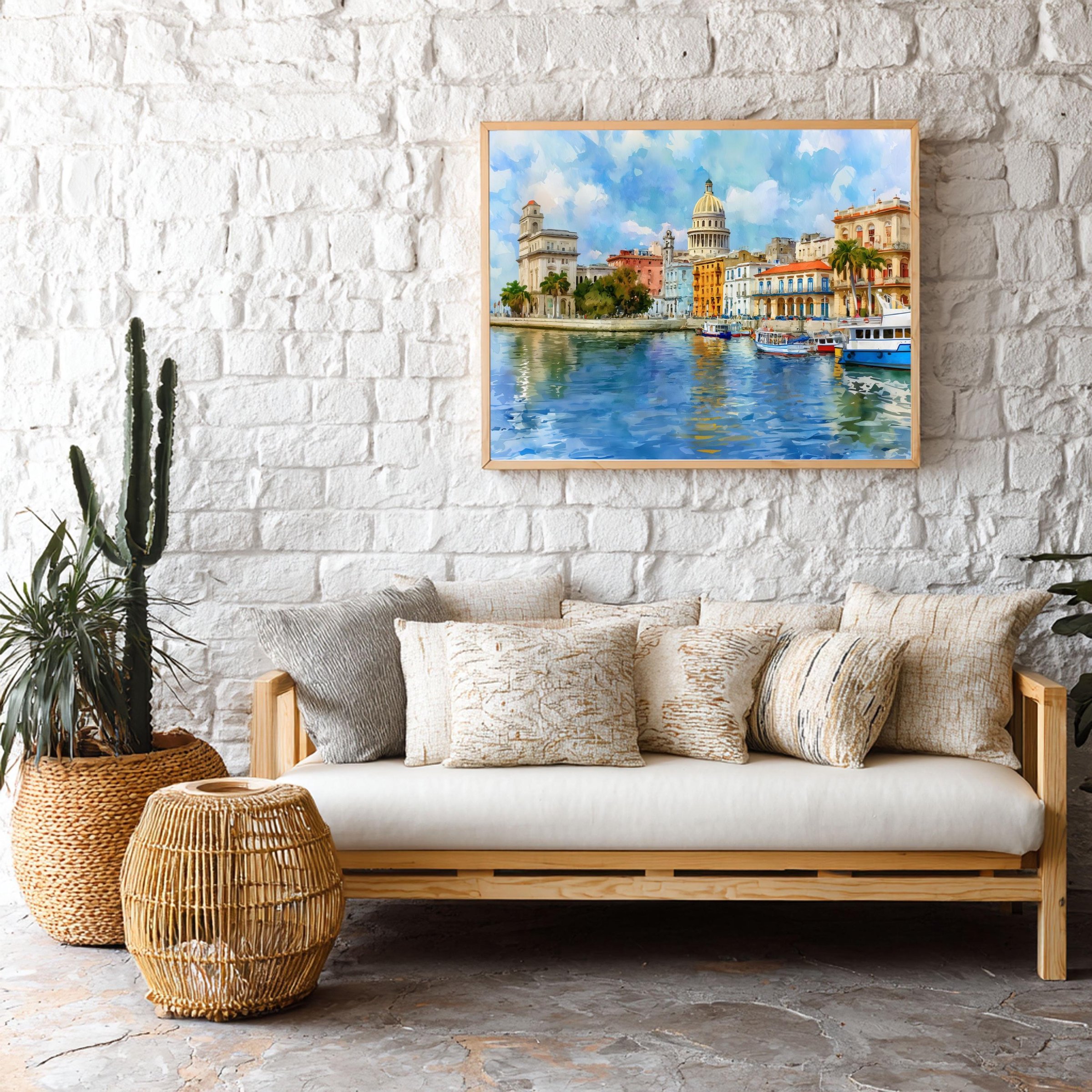 Old Havana Cuba Watercolor Print: Cuban Travel Art Poster - Image 9