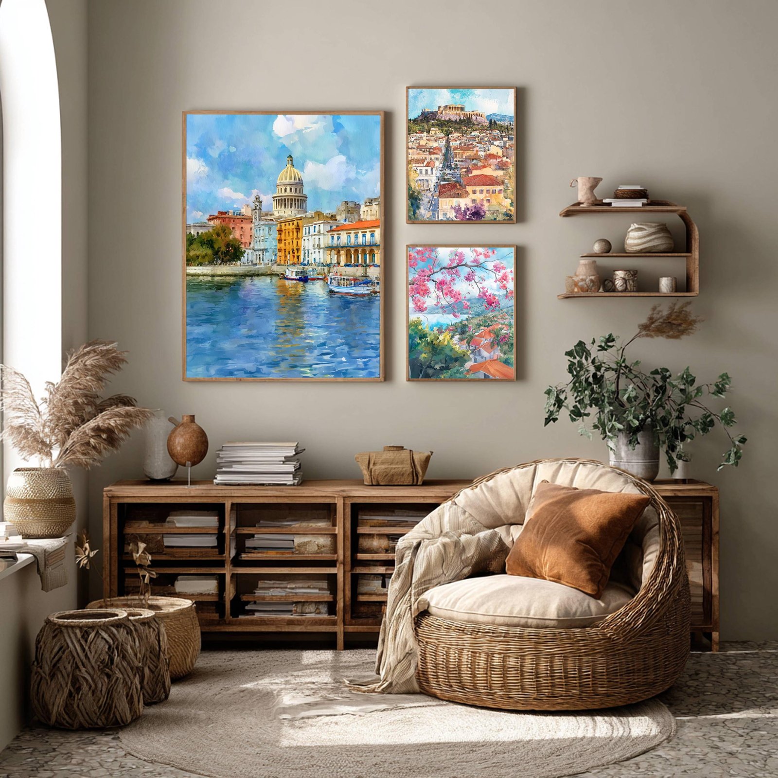 Havana Cuba Caribbean Watercolor Print: Travel Art Poster - Image 2