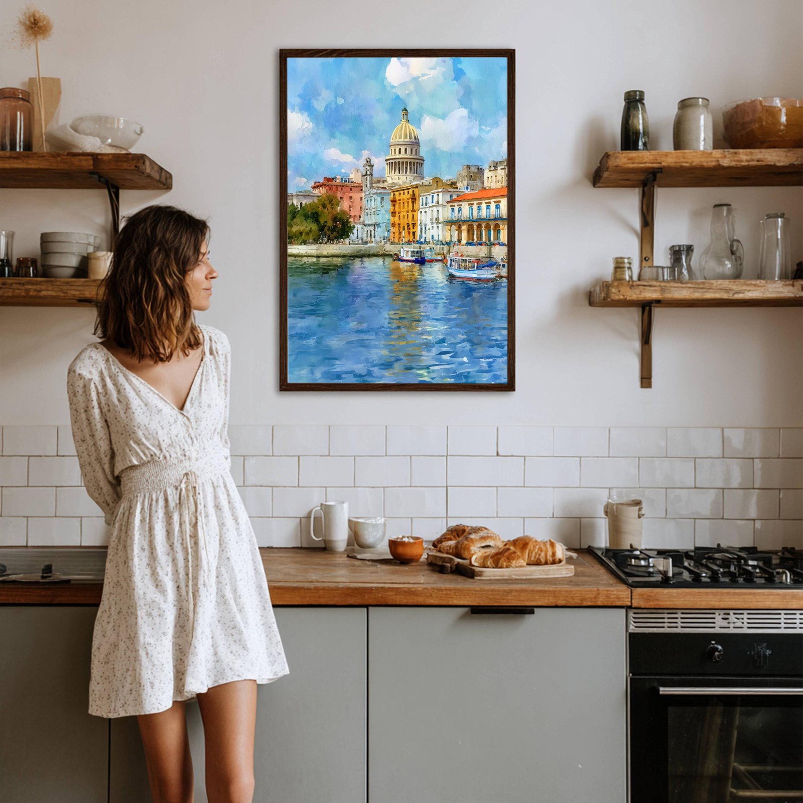 Havana Cuba Caribbean Watercolor Print: Travel Art Poster - Image 7