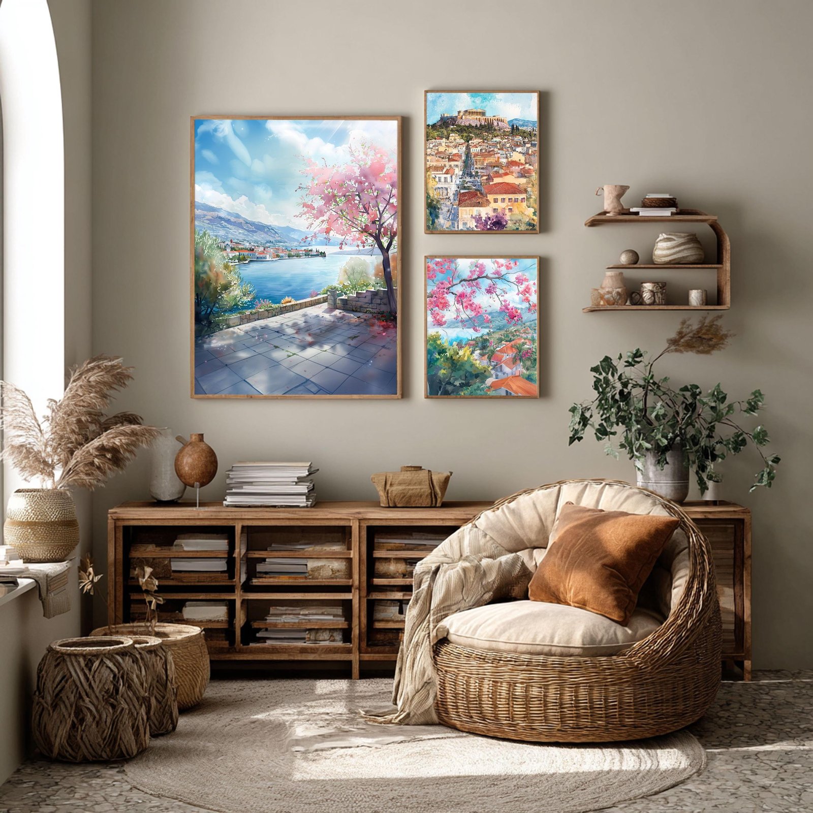 Agios Nikolaos Crete Greece Watercolor Print: Greek Travel Art Poster - Image 10